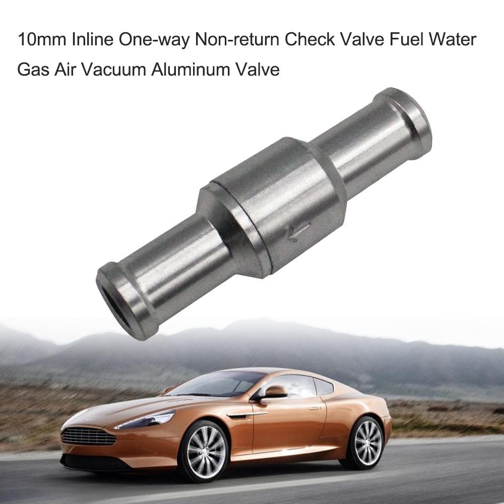One Way Check Valve Aluminium Alloy Fuel Non Return Check Valve Petrol Diesel for Car Automobile Oil Water Pumps 6-12mm 10mm