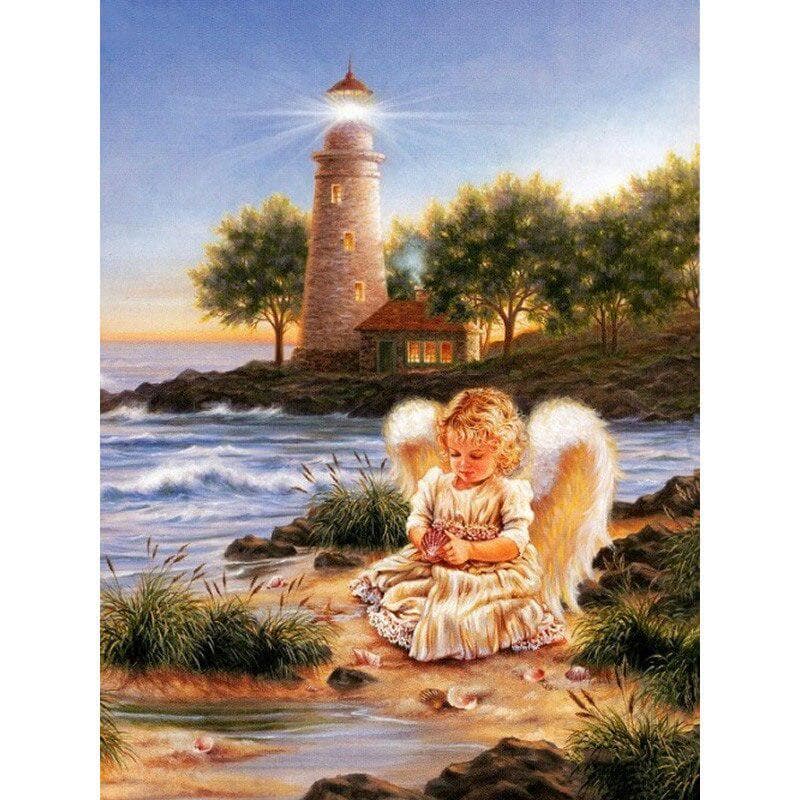 5d Diamond Painting Religious Angel Baby Kit Picture Rhinestone Painting Diy Diamond Embroidery 20X30CM