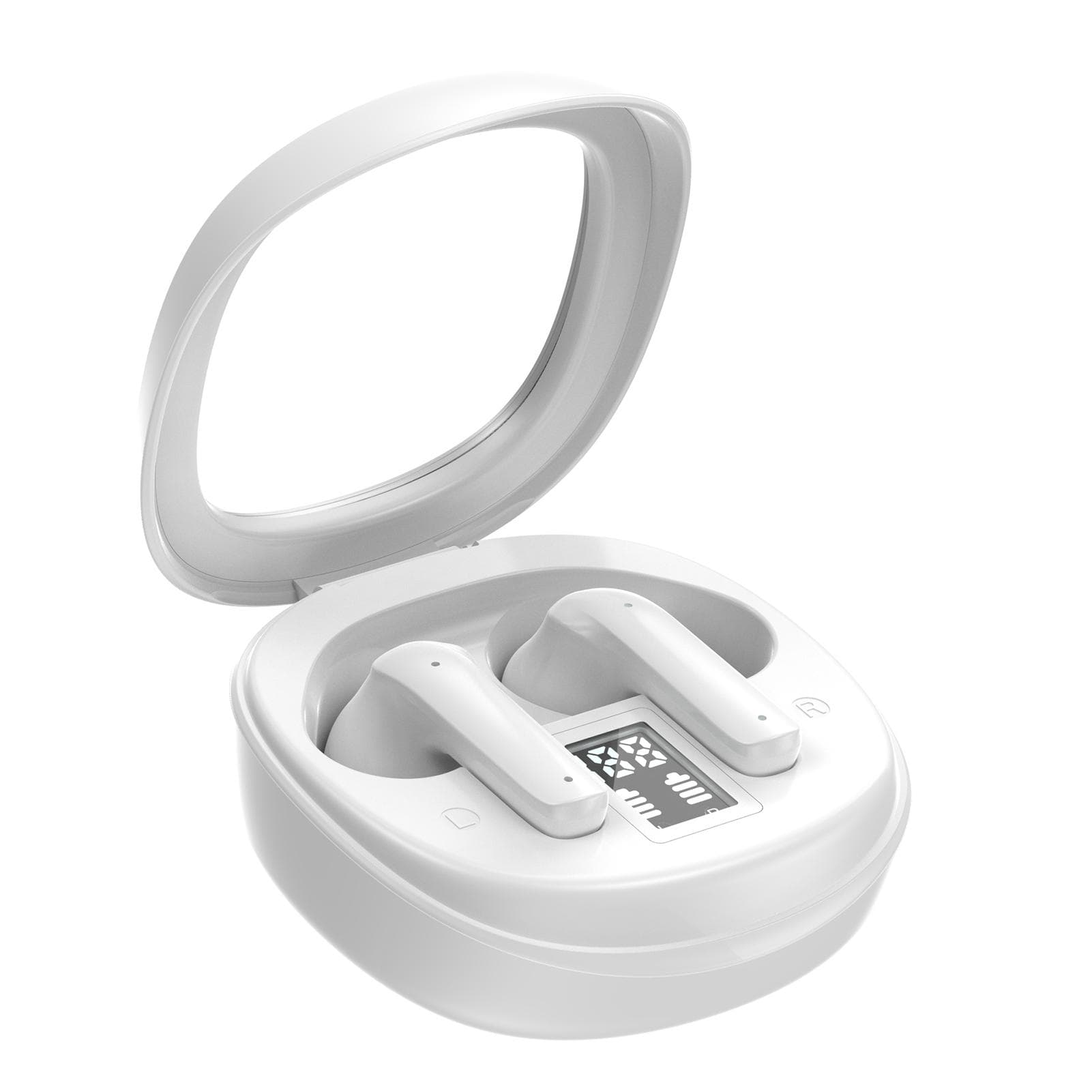 YW17 Wireless Headset BT5.4 Earphones Intelligent Noise Cancellation HD Calls Builtin Microphone white