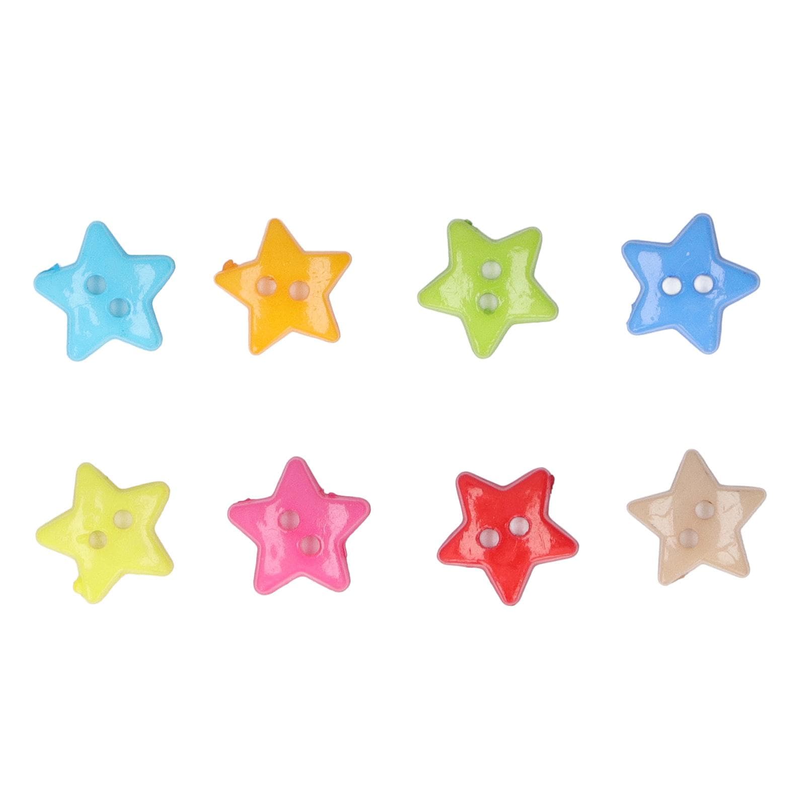 200Pcs Star Buttons Colorful Unique Design Cute Small Decorative Buttons for Sewing Decoration DIY