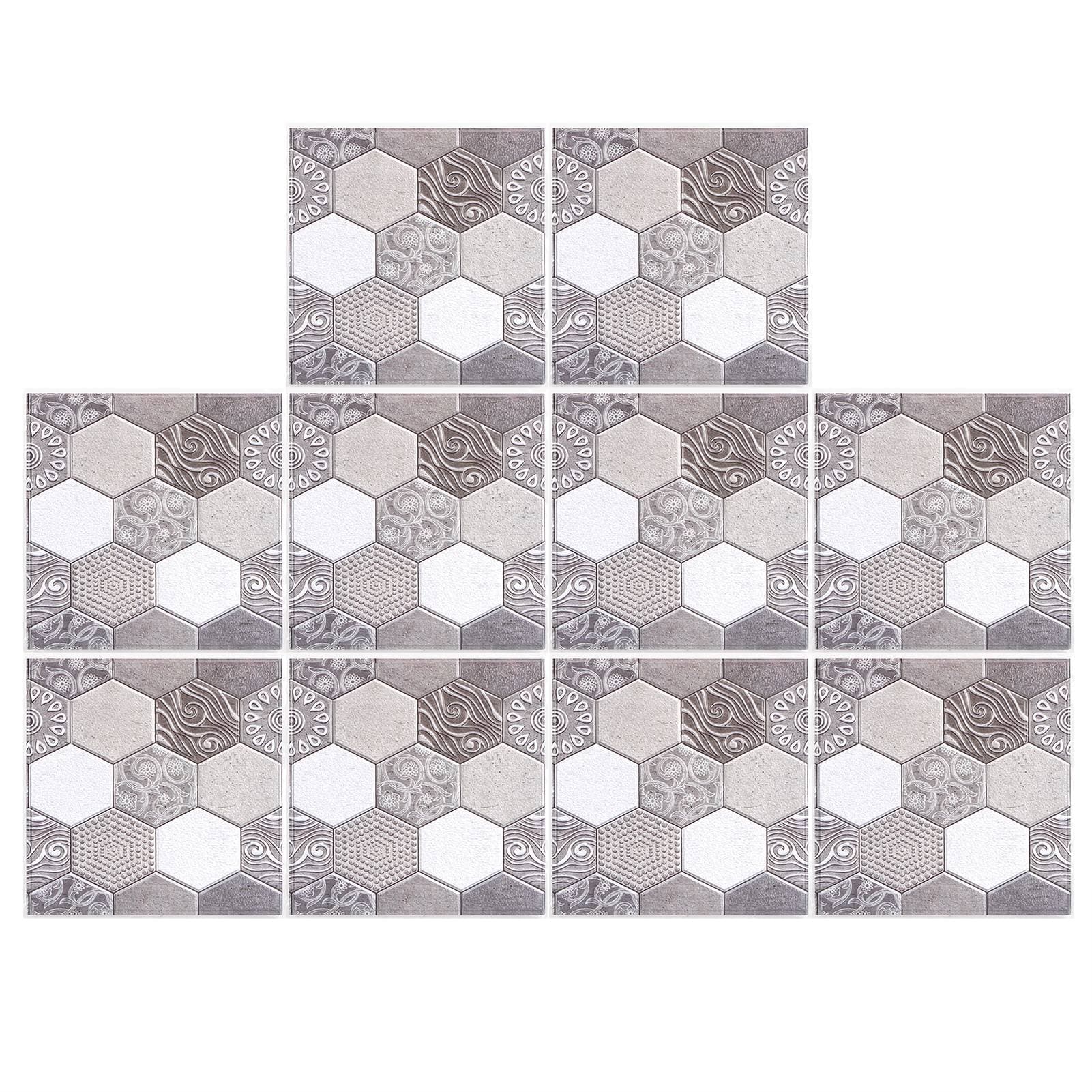 10PCS Self Adhesive Tile Sticker Anti Collision Sticker for Home Living Room Kitchen Decor