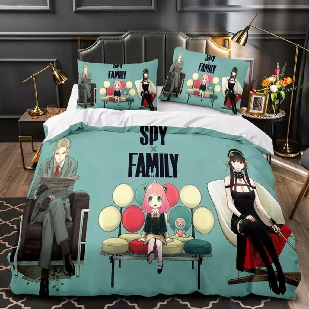 SPY×FAMILY Anime Comforter Bedding Sets Cartoon Duvet Cover Pillowcase Full Size Queen King Quilt Cover Single Double Bed 70x133cm 2pcs
