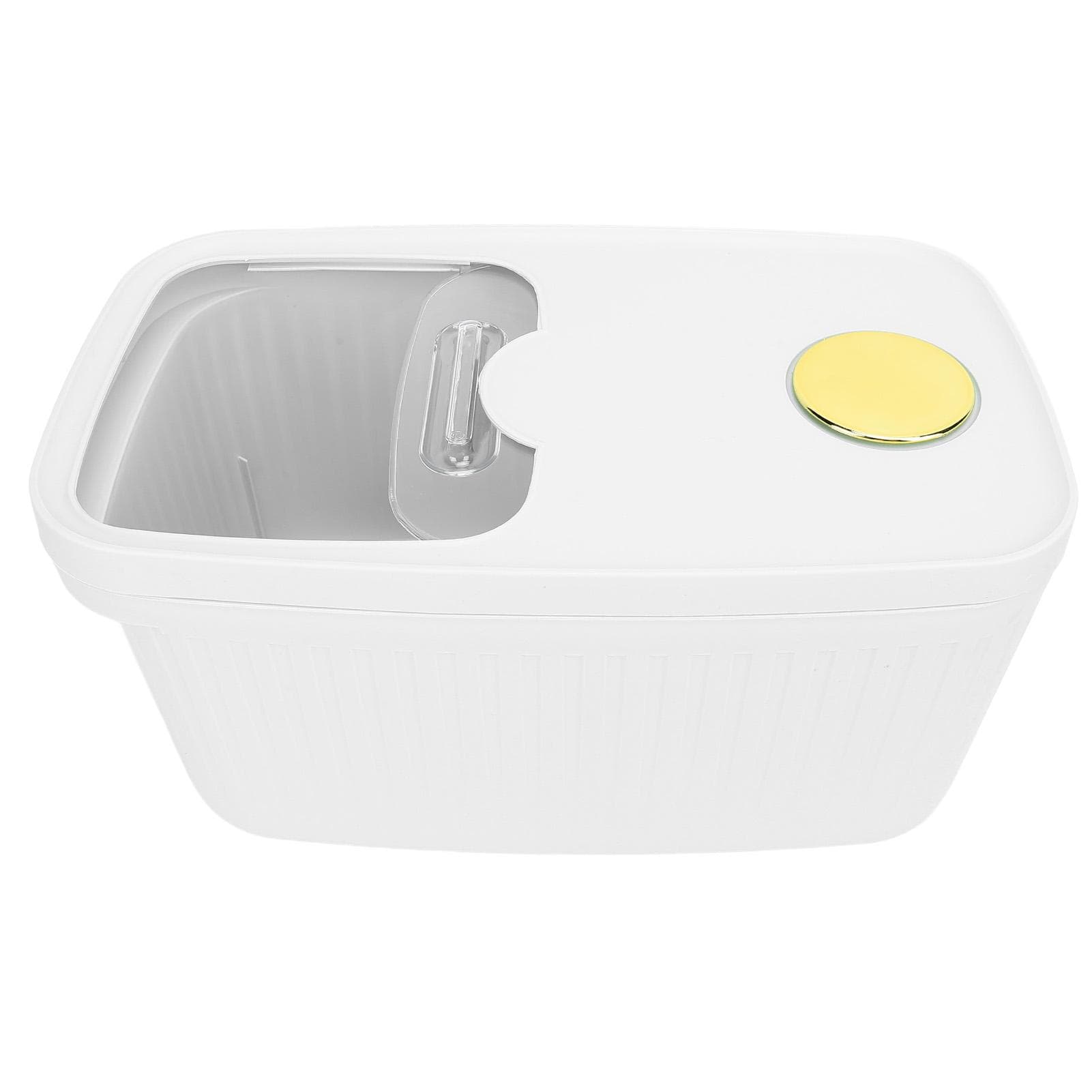 Rice Container Airtight 22lbs Large Capacity Rice Storage Bin with Transparent Window for Flour White