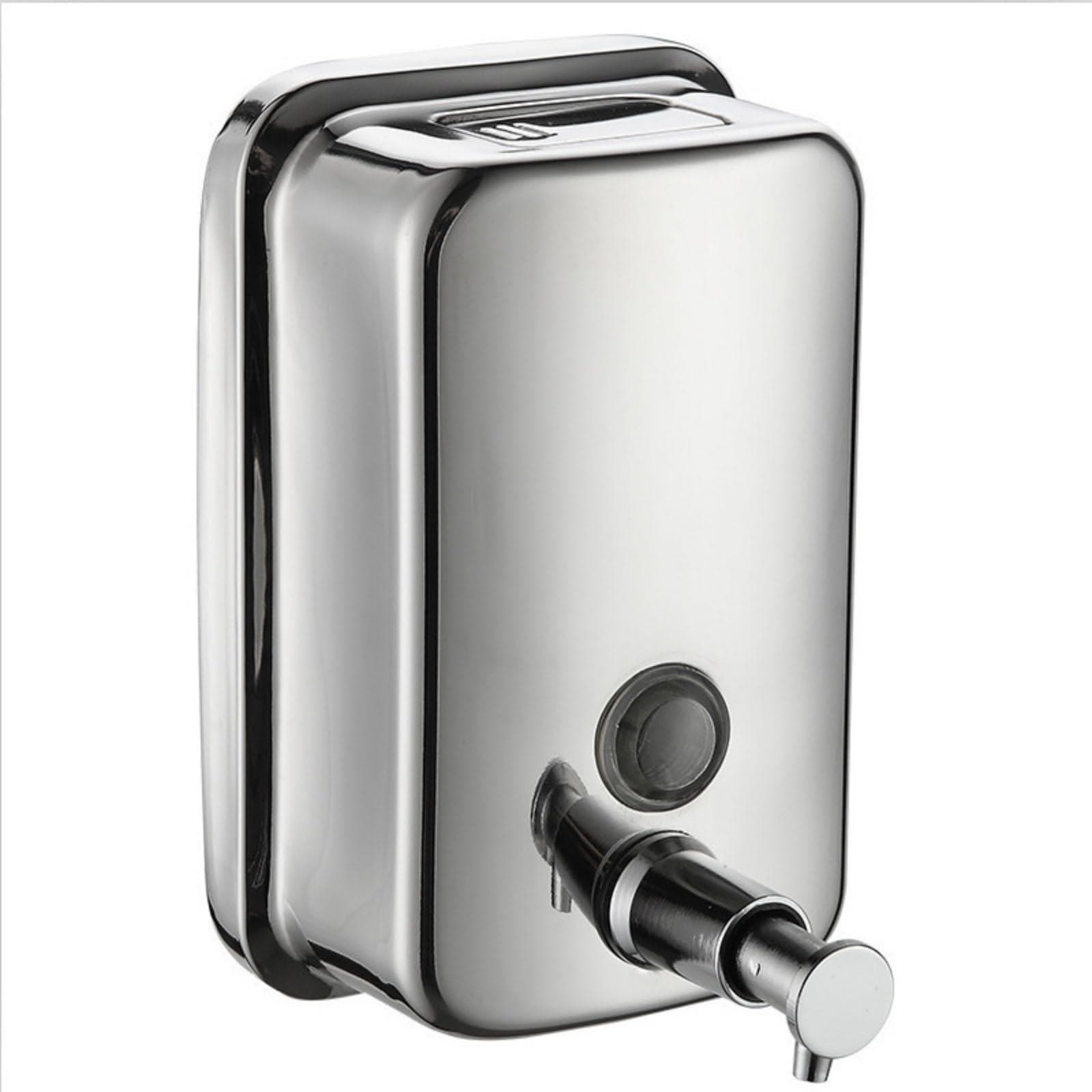 Stainless Steel Wall Mounted Soap Dispenser Large Capacity Commercial Grade for Bathroom Hotel Restaurant or Home Use Anti-Rust Design