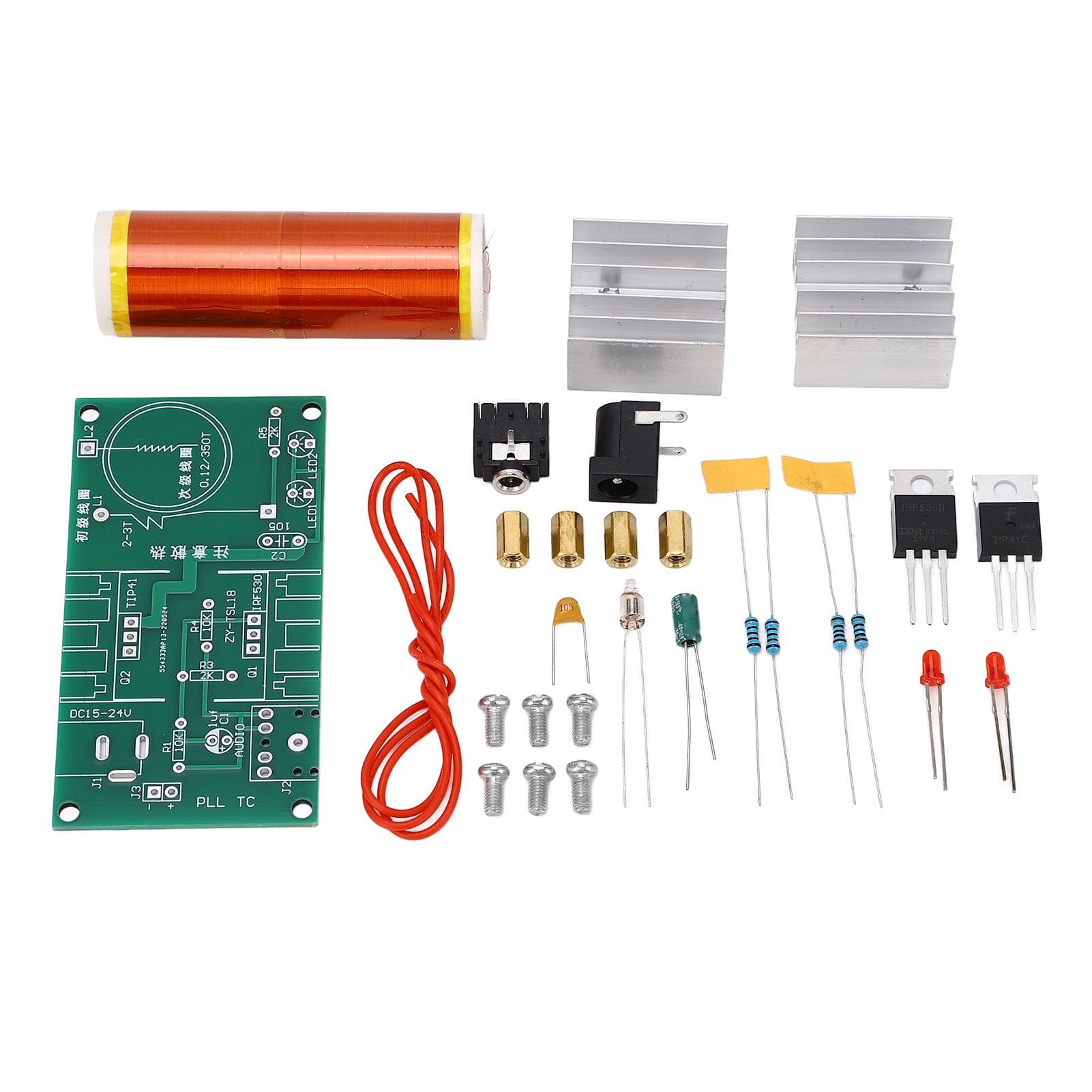 Mini Music Coil Kit DIY Plasma Arc Generator Wireless Transmission Experiment Kit 15?24VDC Input