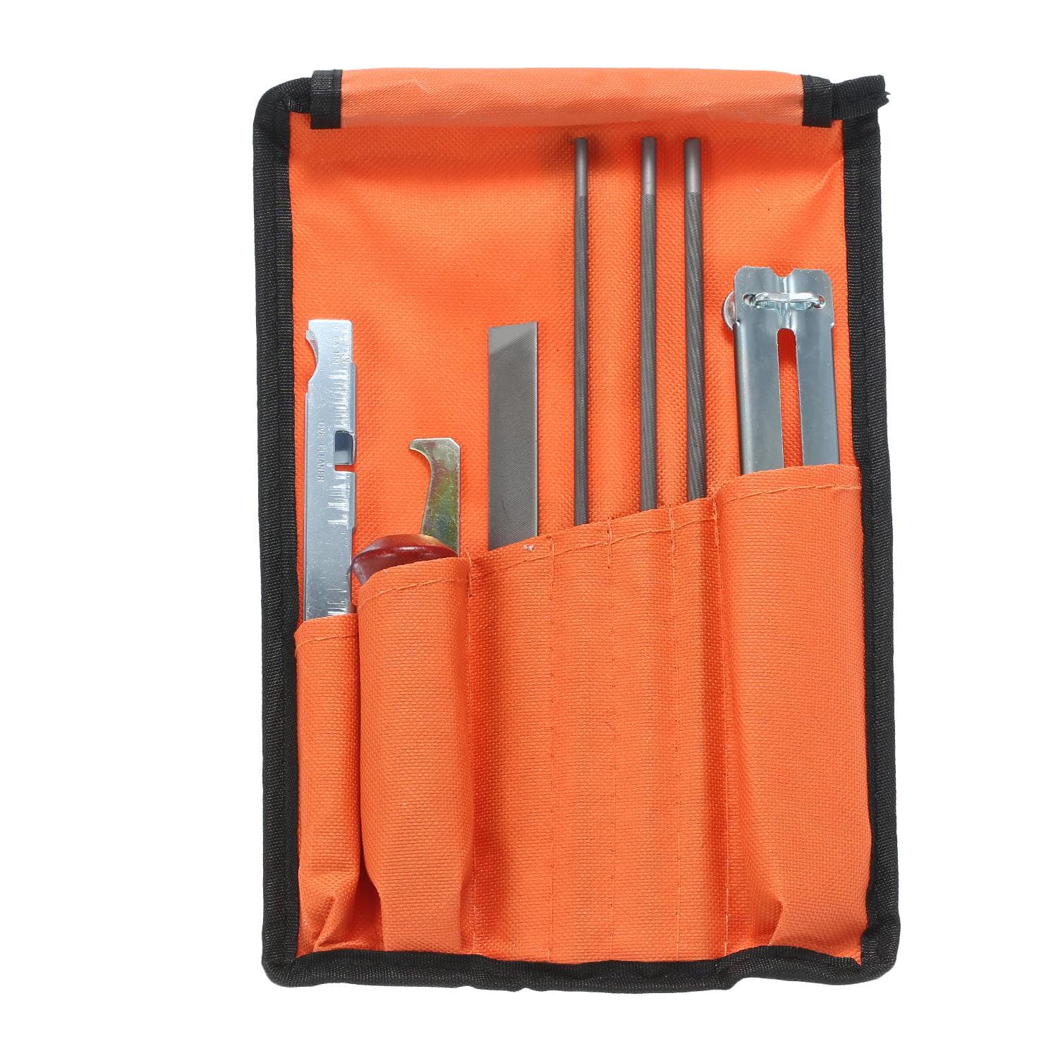 Chainsaw Sharpener File Kit Chainsaw Chain Sharpener Chain Parts Set, 5/32, 3/16, and 7/32 Inch orange