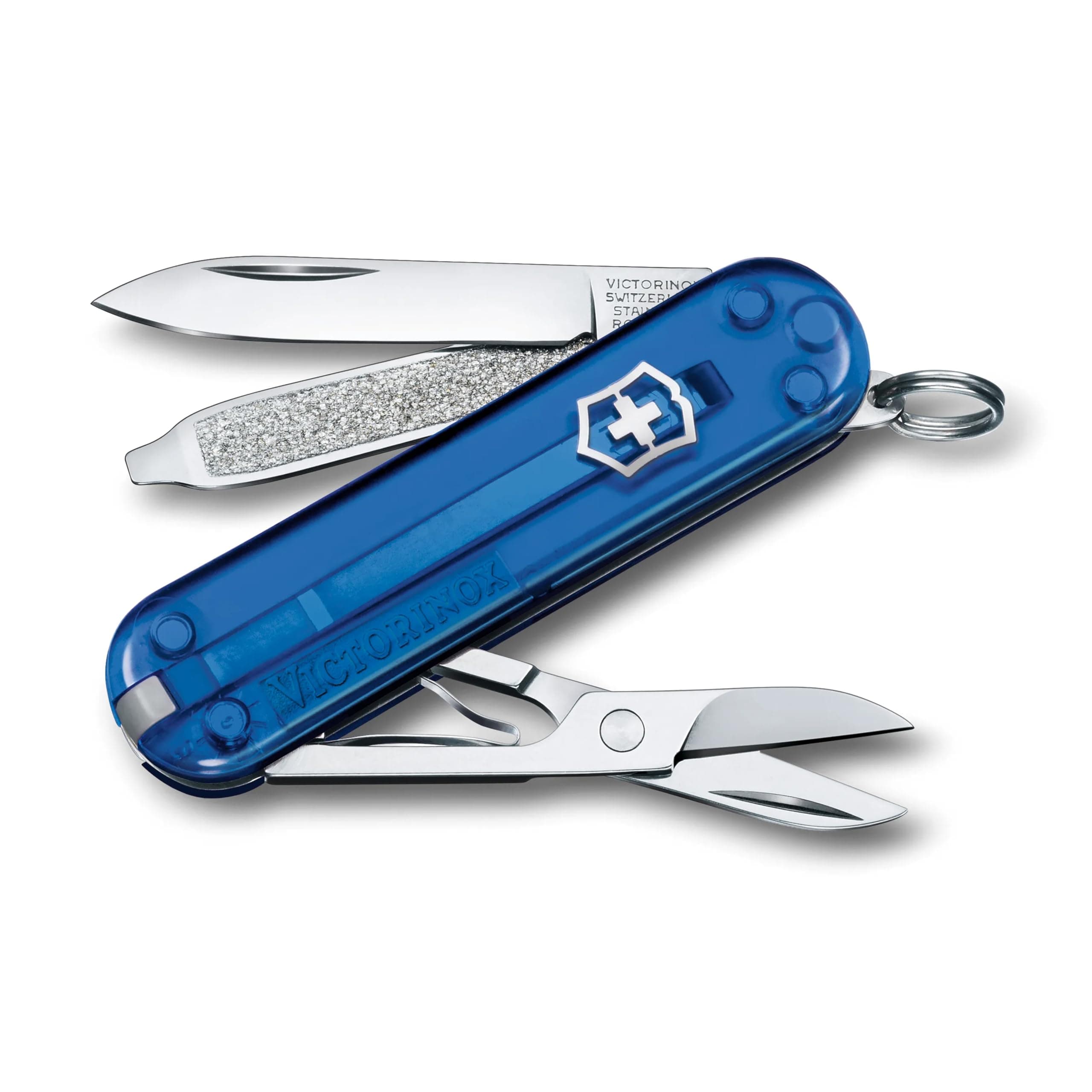 VICTORINOX Classic SD Deep Ocean Swiss Army Knife in Classic Colors. Multi-functional knife, perfect for outdoor activities, camping, and emergencies.