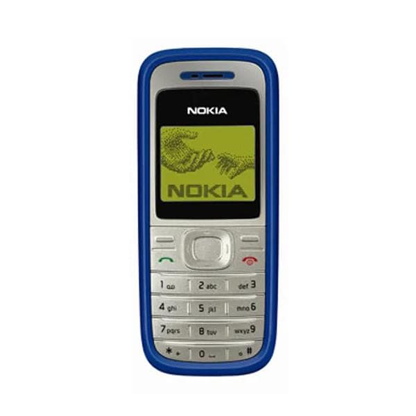Refurbished Original Nokia 1200 Mobile Phone With 1 SIM Simple Set blue
