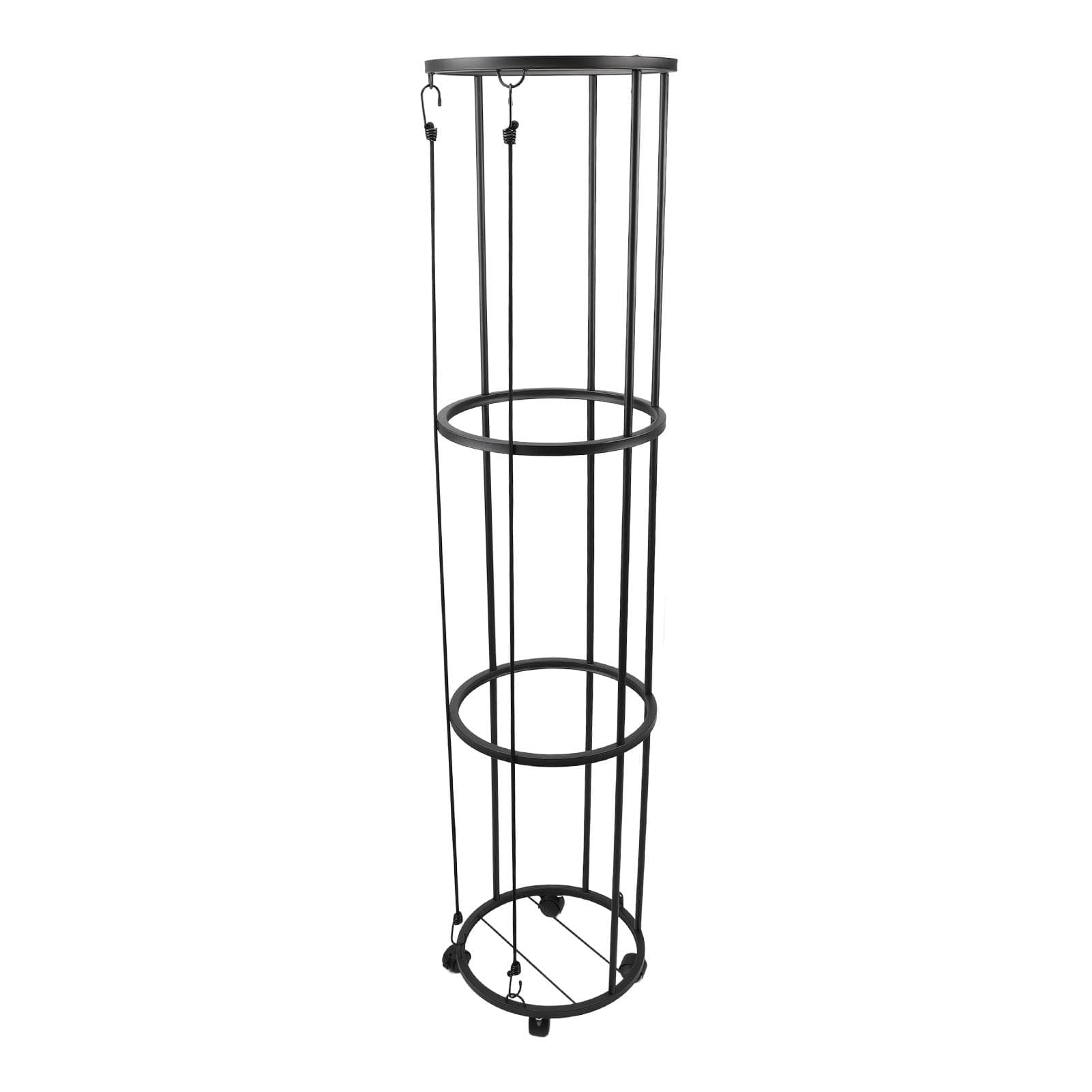 3 Layer Ball Storage Rack Large Capacity Easy Assembly Vertical Ball Holder Cage with Wheels for