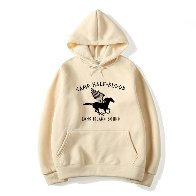 Camp Half Blood Hoodies Jackson Hoodies Camp Graphic Shirt Camp Lover Shirt Men Women Unisex Autumn Winter Casual Hoodies XXL khaki
