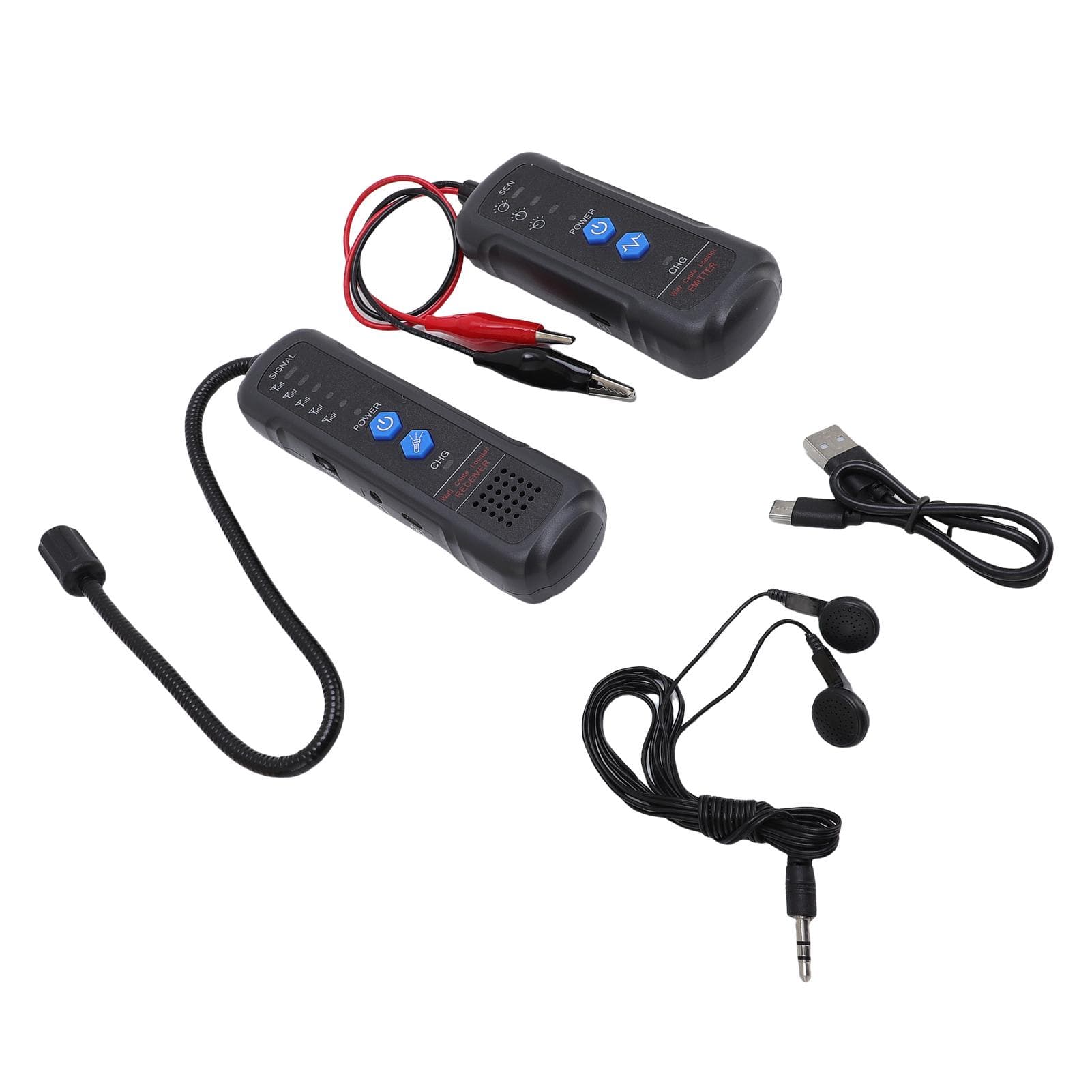 Underground Cable Locator 6.6FT Deep 1640FT Length Wire Tracer Cable Tester with Earphone for Dog