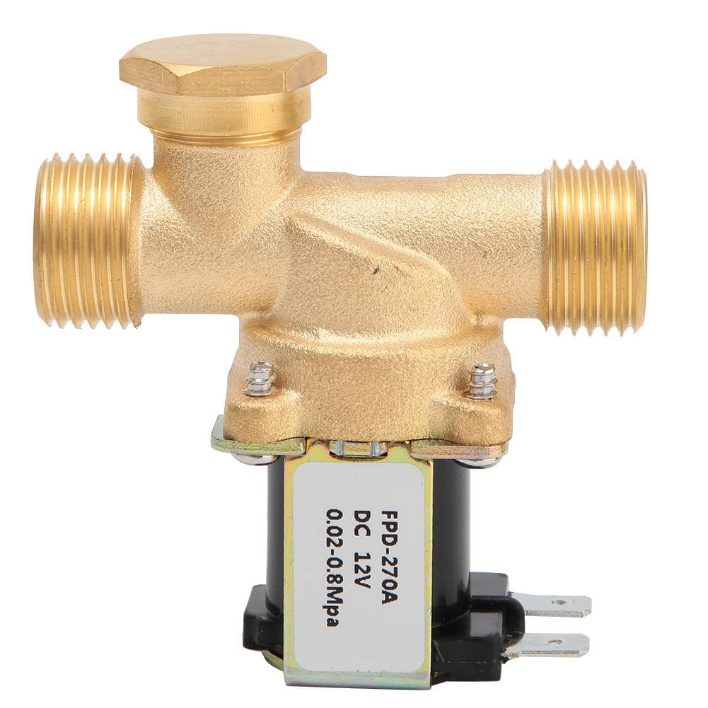 G12  Normally Close Brass Solenoid Electromagnetic Valve Water Inlet Switch (DC12V)