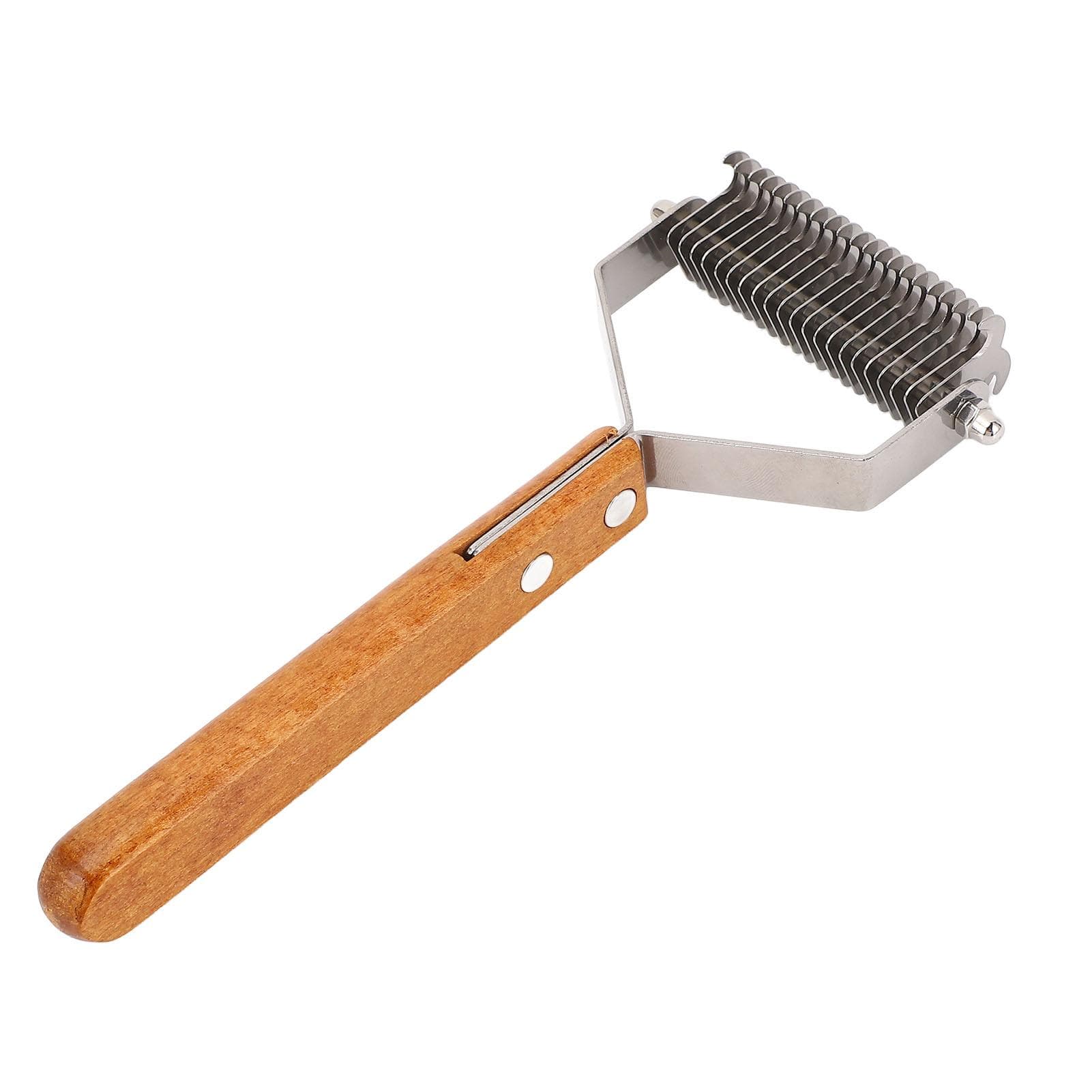 Pet Grooming Brush Stainless Steel Double Sided Dematting Deshedding Brush Dogs Shedding Tool with L