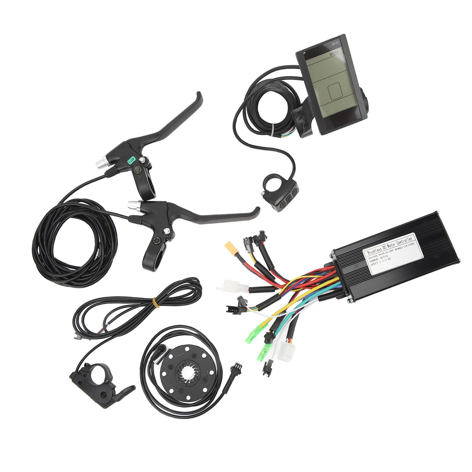 26A DC 24V 36V 48V Controller with S830 Panel Thumb Throttle Power Assist Sensor Power Brake Handle