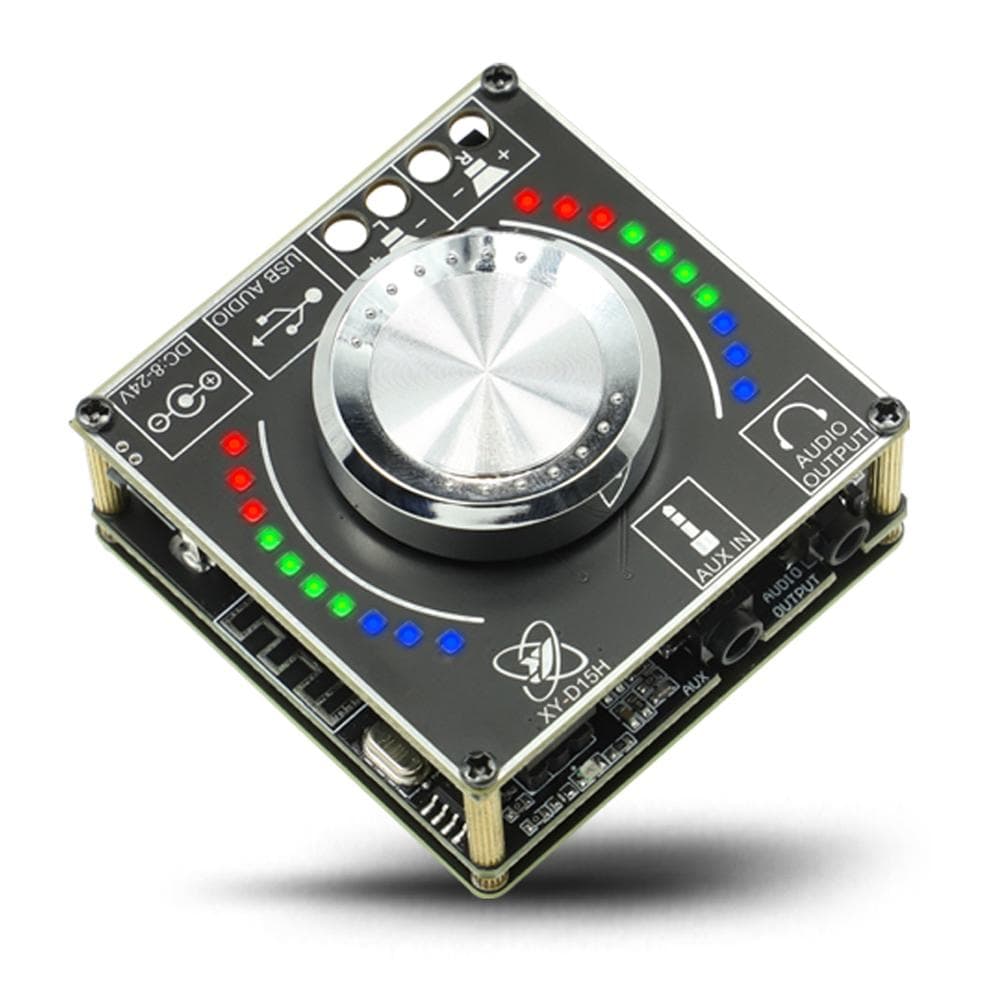 15W Stereo Amplifier Board 1224V Speaker o Amplifier BT5.1 3.5mm AUX USB U-disk Input multicolour