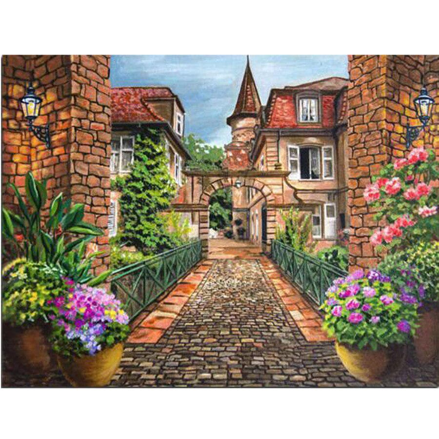 5D DIY Full Round Drill Diamond Painting Family Garden Mosaic Embroidery 20X30CM