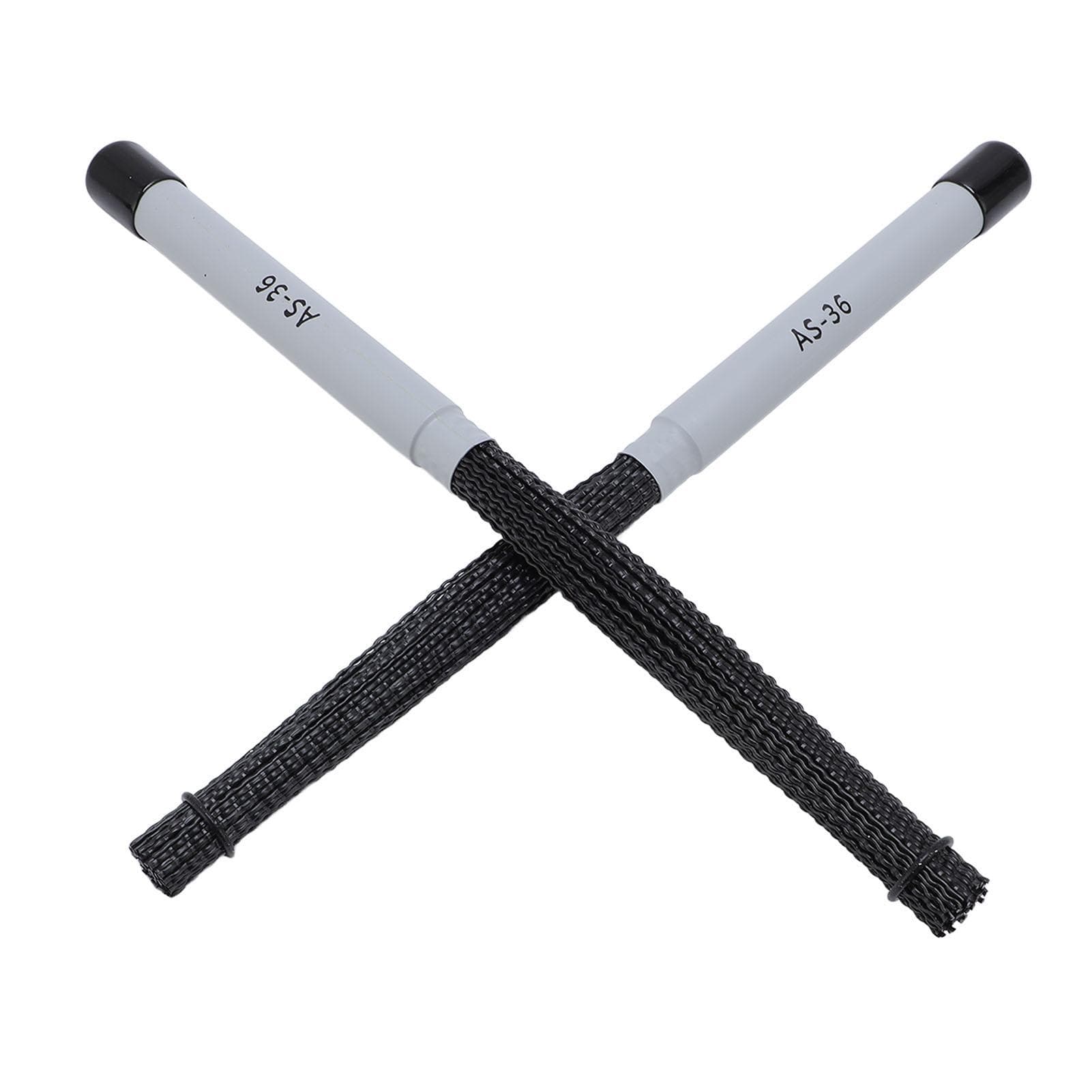 1 Pair Retractable Nylon Cajon Drum Brushes with Comfortable Handle for Practices Performances
