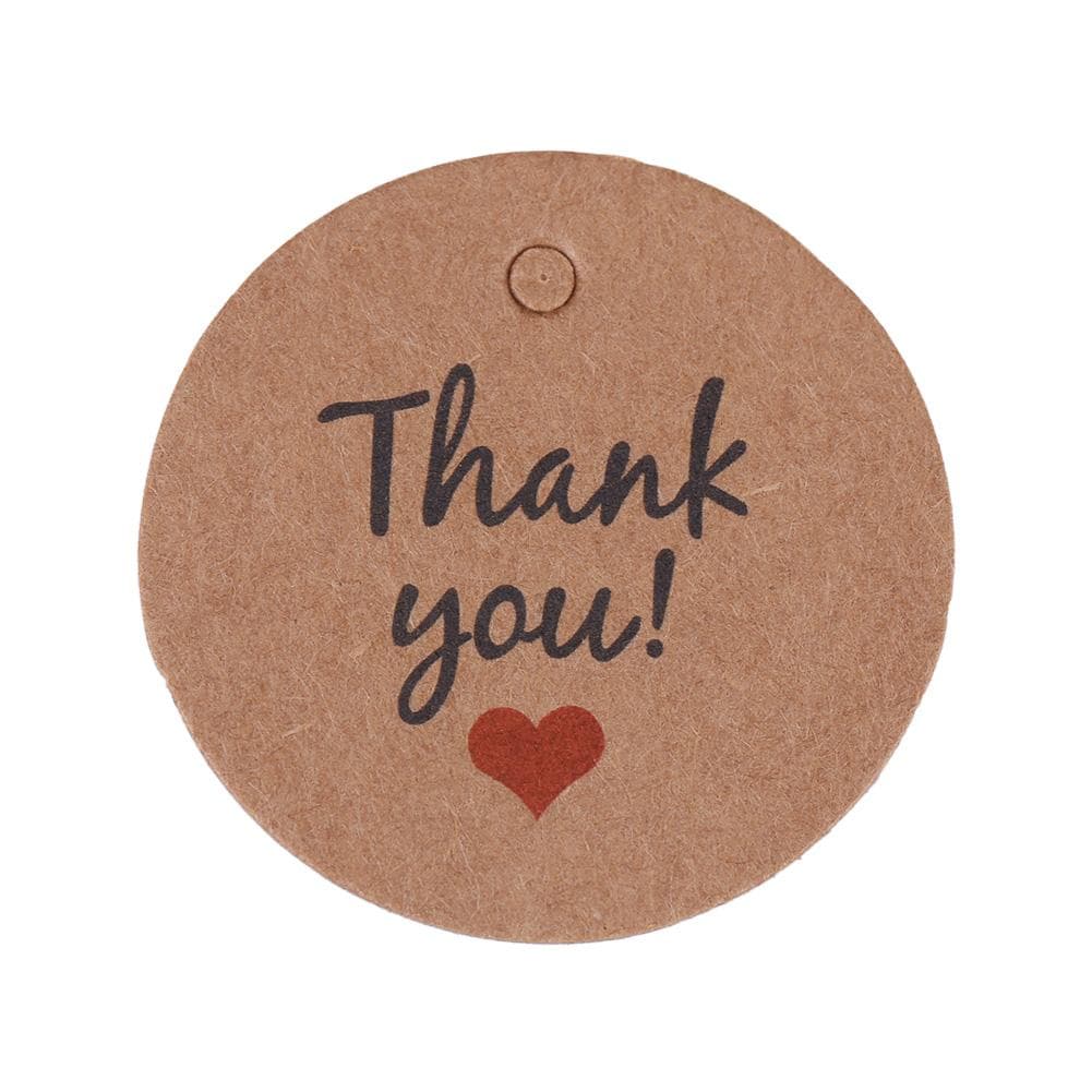 100pcs Brown Handmade Hang Label Wedding Favor Gift Dessert Tags Jewelry Price Tag #1