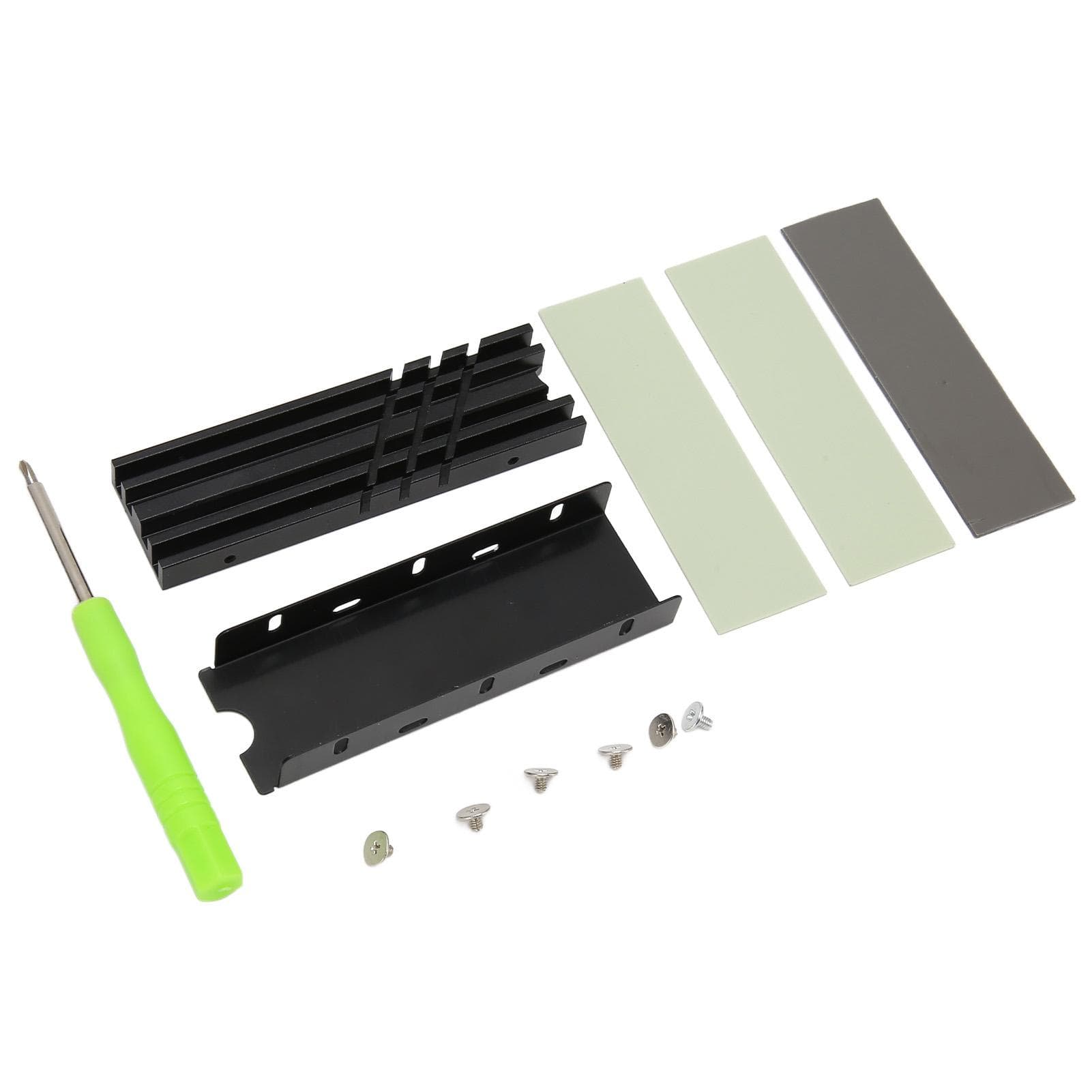 M.2 NVMe Heatsink Double Sided Aluminium Alloy 3 Thermal Pads Silver Plated SSD Heat Sink for M.2