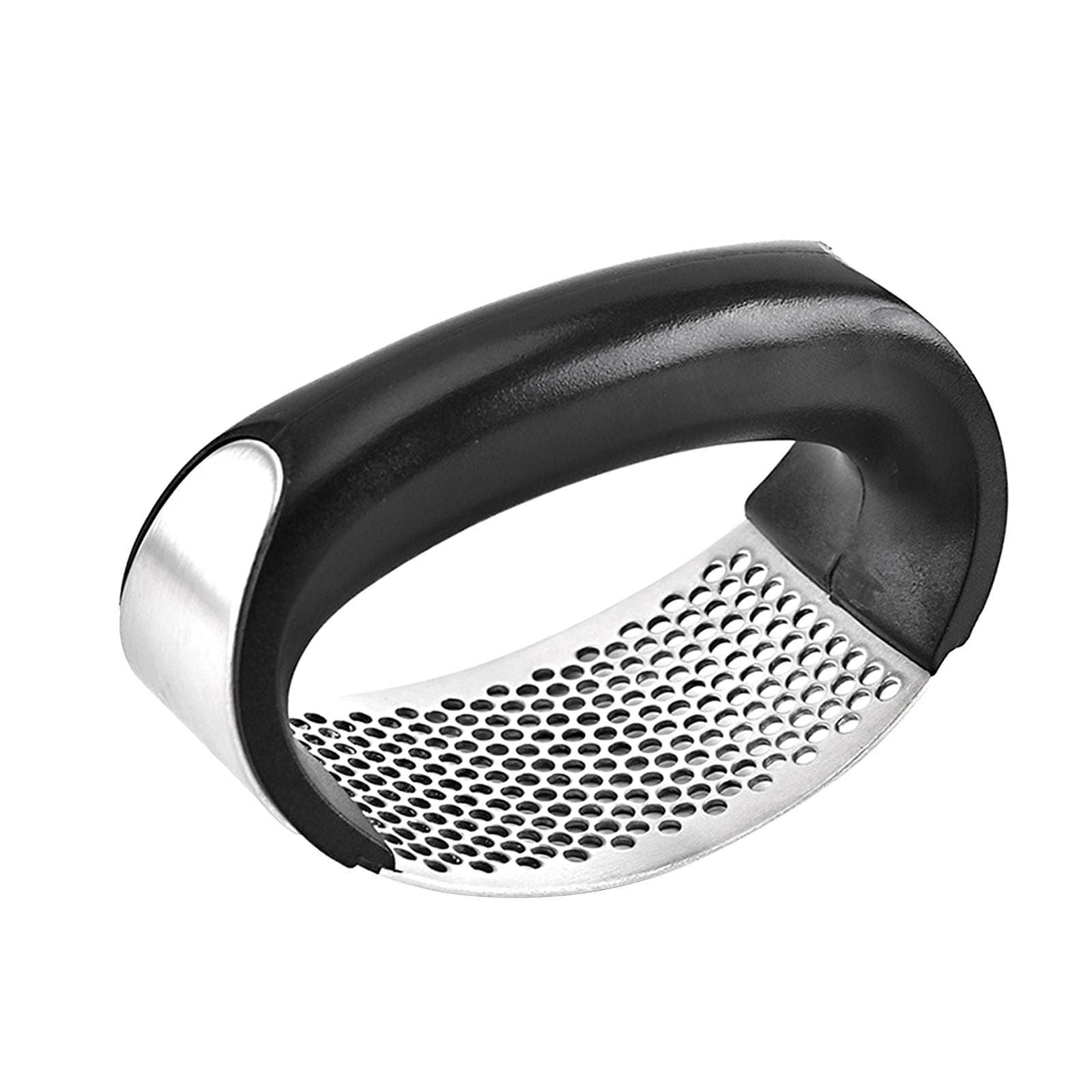 Stainless Steel Garlic Press Rocker Mincer Crusher Roller Squeezer Garlic Pressing Crushing black