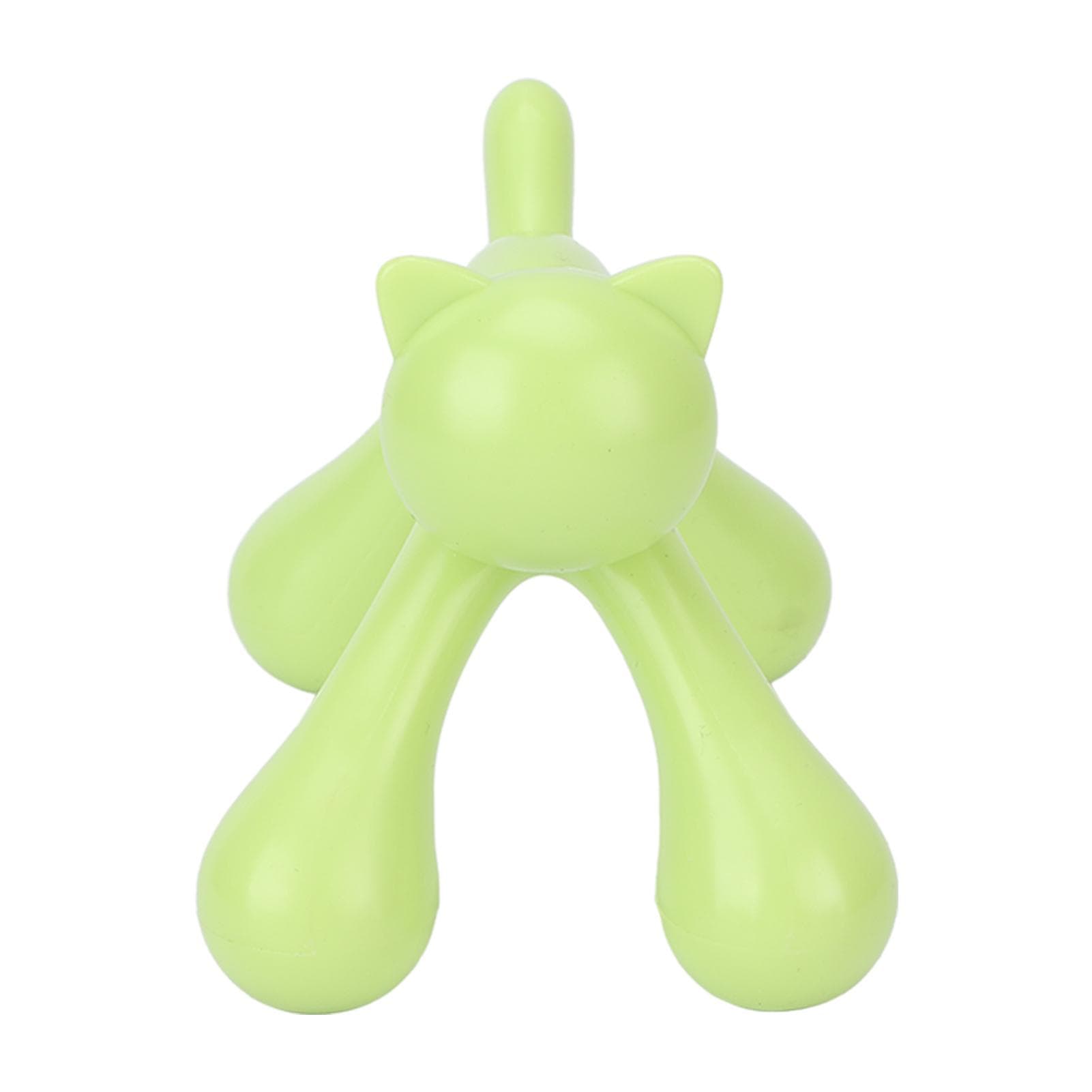 Massage Tool Safe Odorless ABS Material Kitten Shape Ergonomic Design Light Portable Pressure Point green