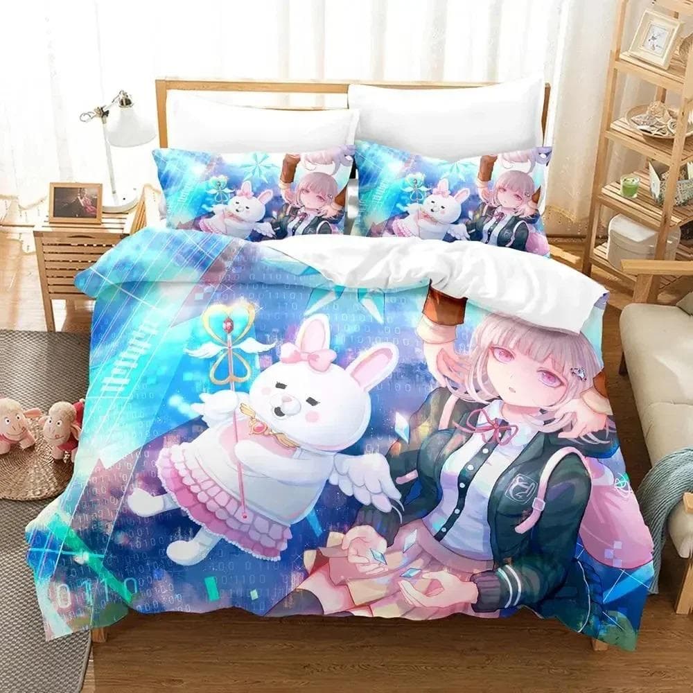 Anime Danganronpa V3 Chiaki Nanami Bedding Set Duvet Cover Bed Set Quilt Cover Pillowcase Comforter king Queen Size Boys Adult 70x133cm 2pcs