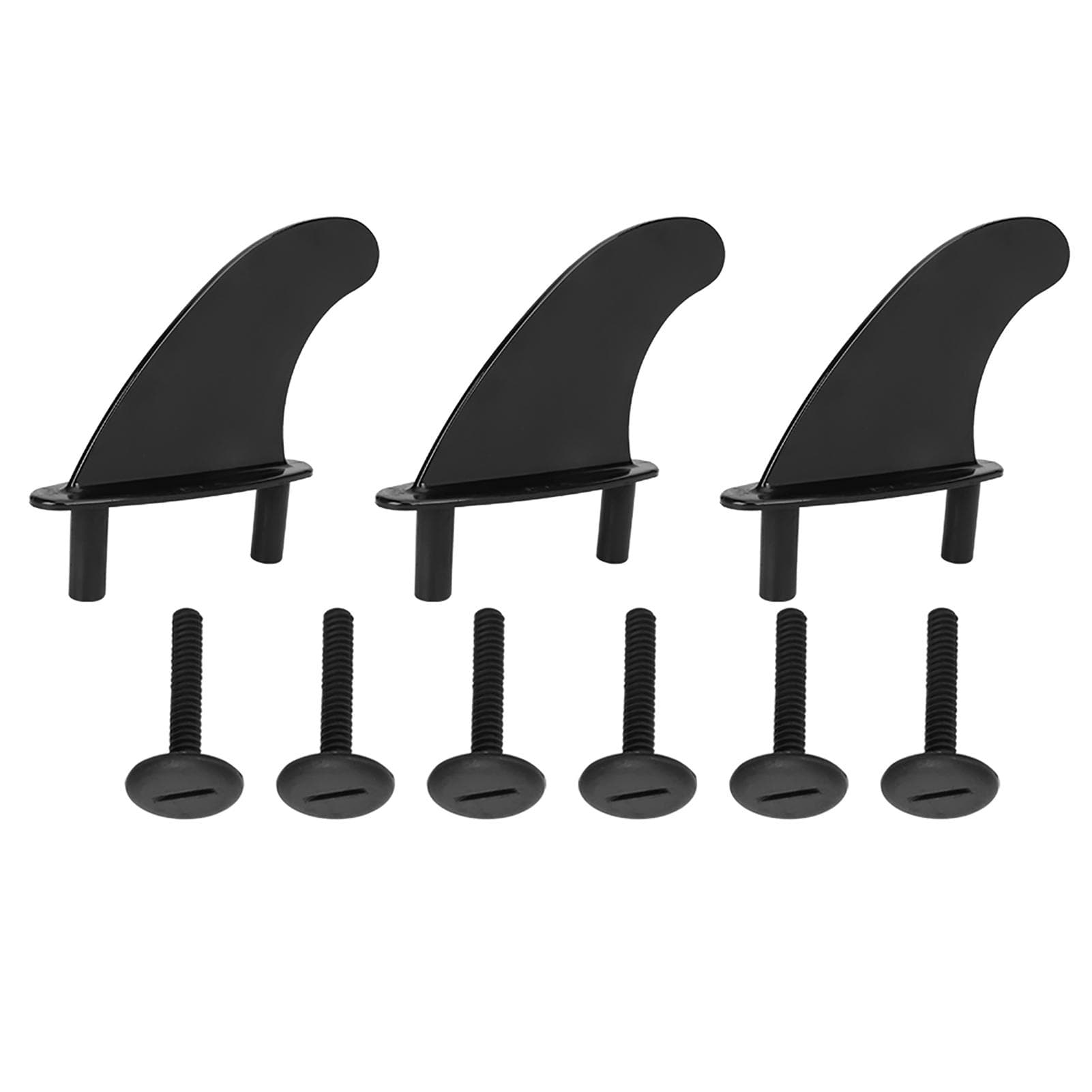 3Pcs Fin Rudder Surfboard Soft Longboard Top Skeg PVC with Fixing ScrewsFin Rudder
