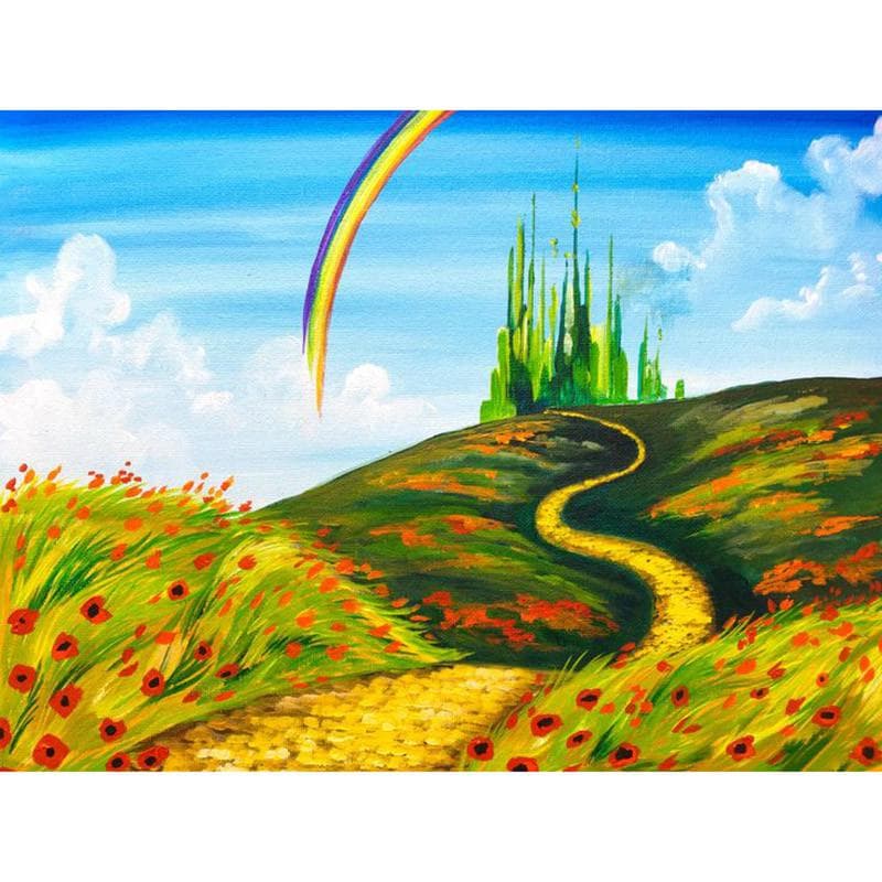 5D DIY Diamond Painting Hill View Diamond Embroidery Mosaic Cross Stitch Rhinestone 20X30CM