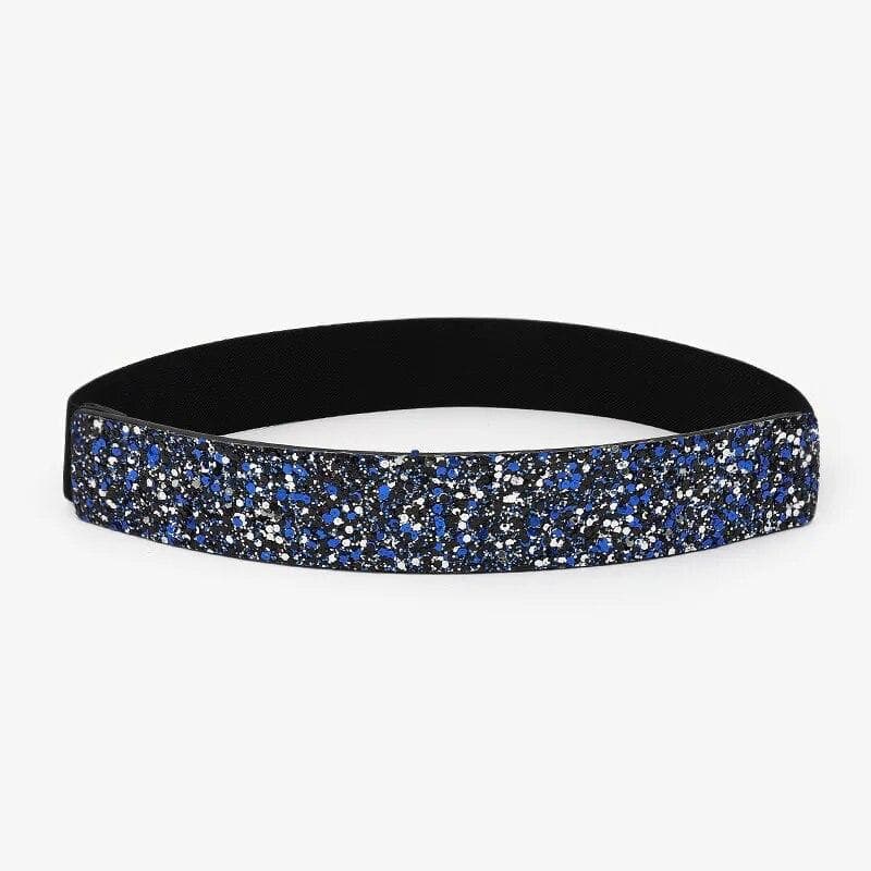 Shining RhineStone Sequin Corst Elastic Belt For Women Inlaid Imitation Diamond Elastic Belts Flash Colour Ladies Fashion Dress 70cm