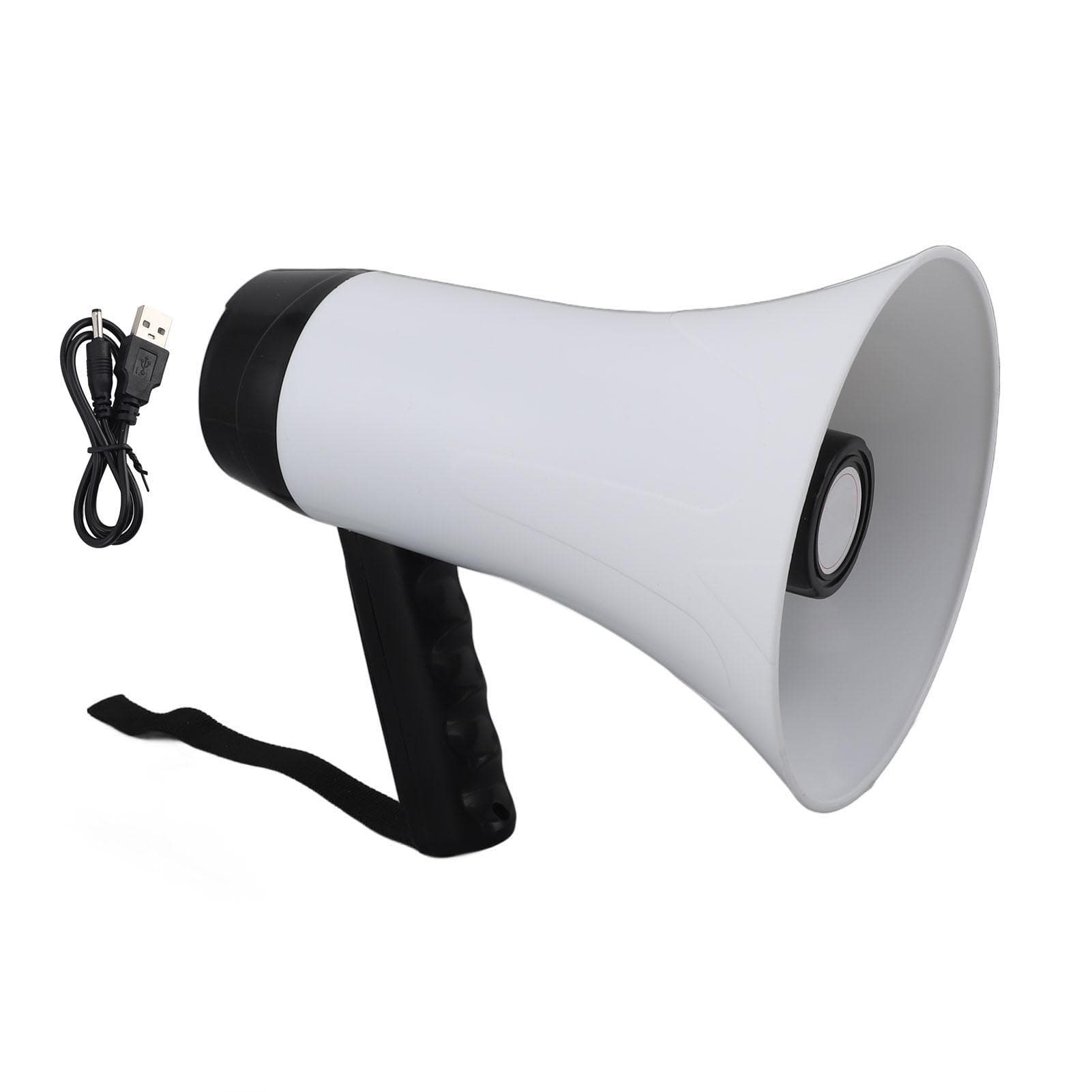 Portable Megaphone Bullhorn 30W Power Megaphone Speaker 300S Recording 500M Transmission Distance