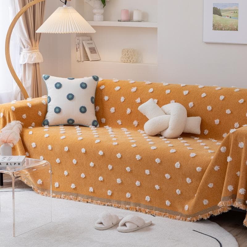 Chenille Tassel Sofa Towel, All-season Anti-slip Cushion, Blanket, Sofa Cover, All-inclusive Anti-cat Scratch Cover 180*130cm