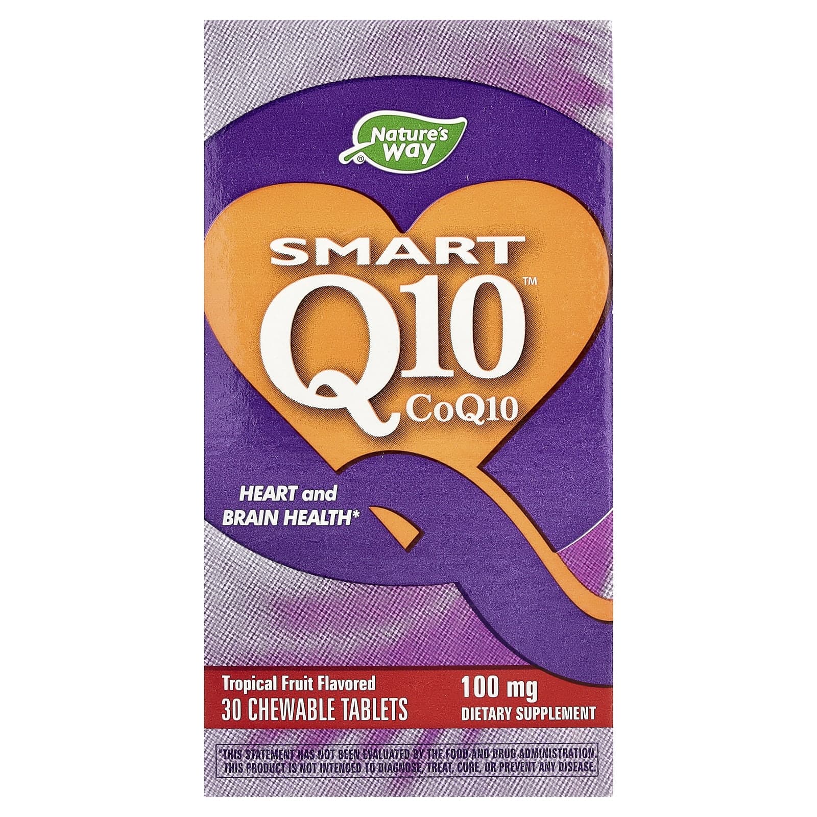 Nature's Way, Smart Q10™, Tropical Fruit, 100 mg, 30 Chewables