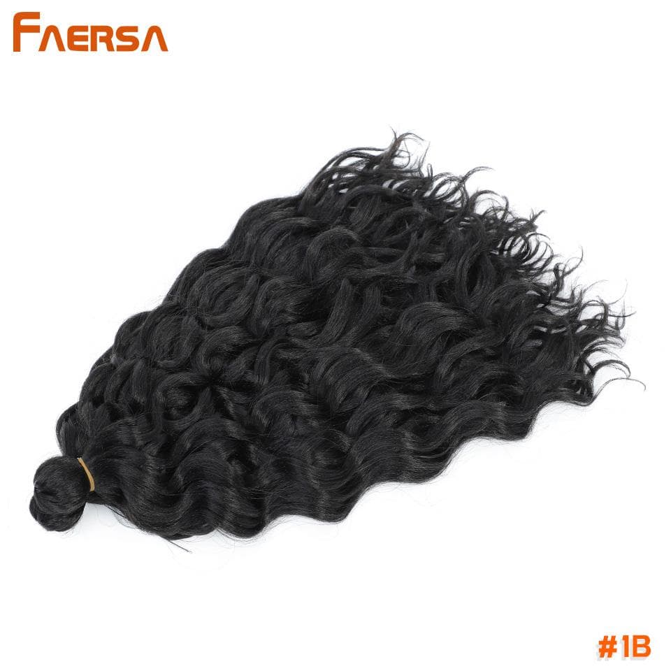 Ocean Wave Crochet Hair Deep Wave Hawaii Curl Crochet Braids Synthetic Braiding Hair Extensions Ombre Blonde 18Inch African Curls 18inch