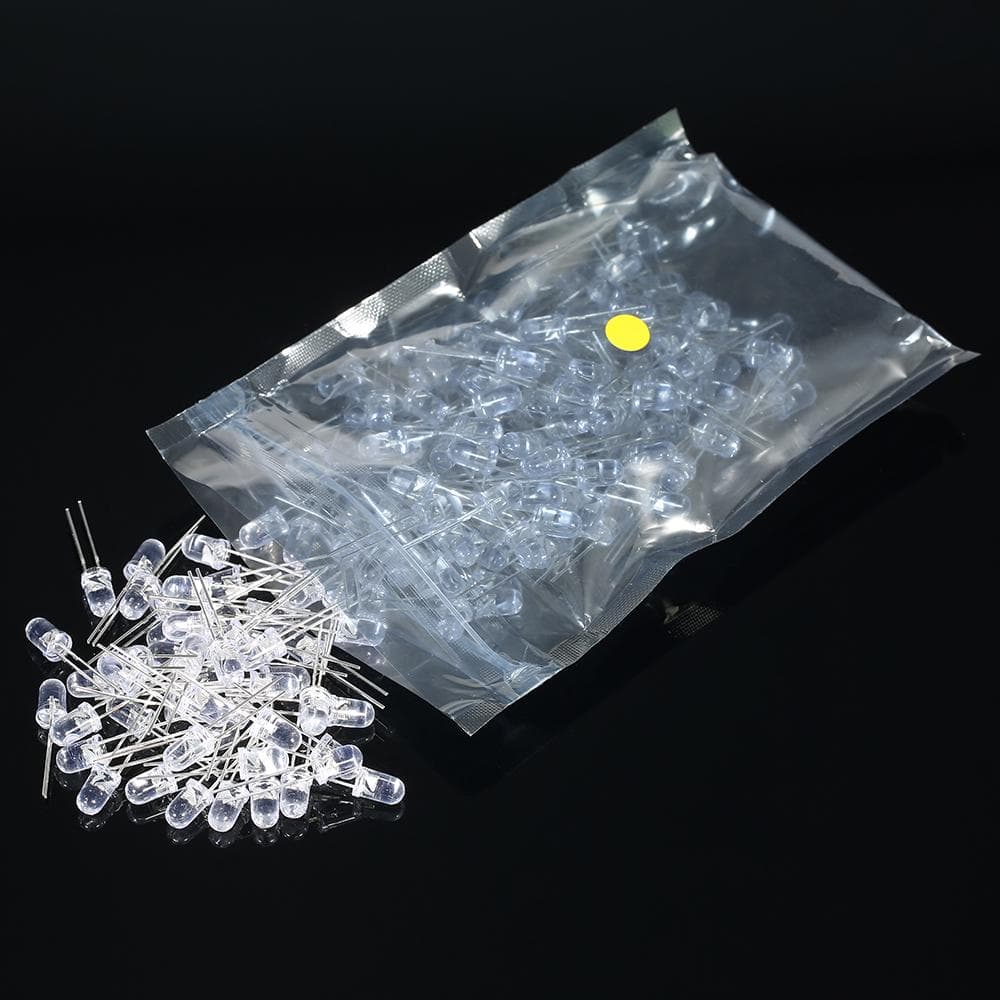 1000pcs 5mm Red/Green/Blue/Yellow/White Round Water Clear LED Light