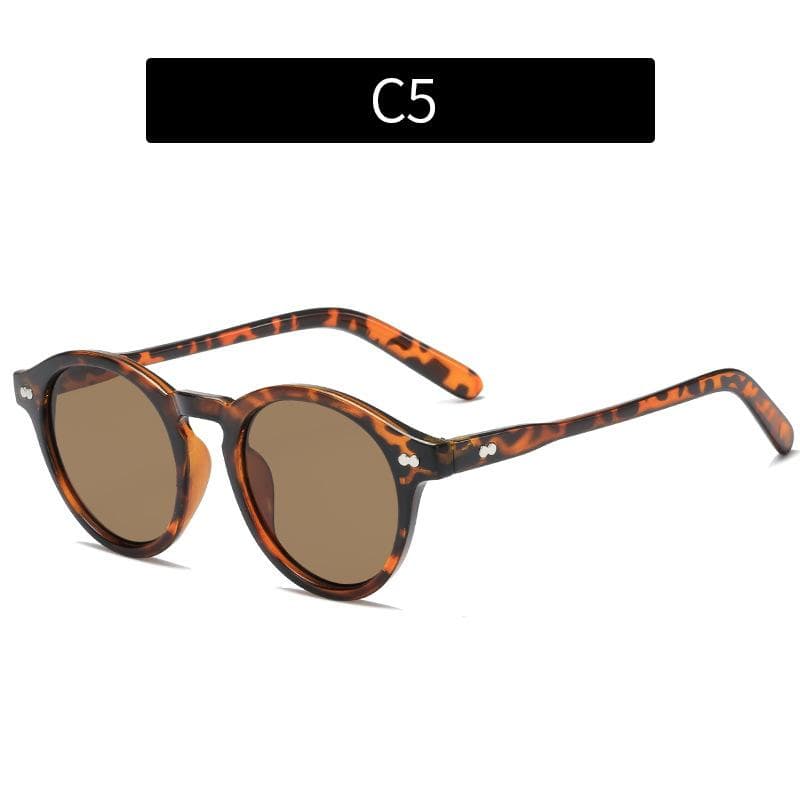 Retro Round Sunglasses Women Men Vintage UV400 Protection Black Designer Sun Glasses Outdoor Eyewear Gafas de sol