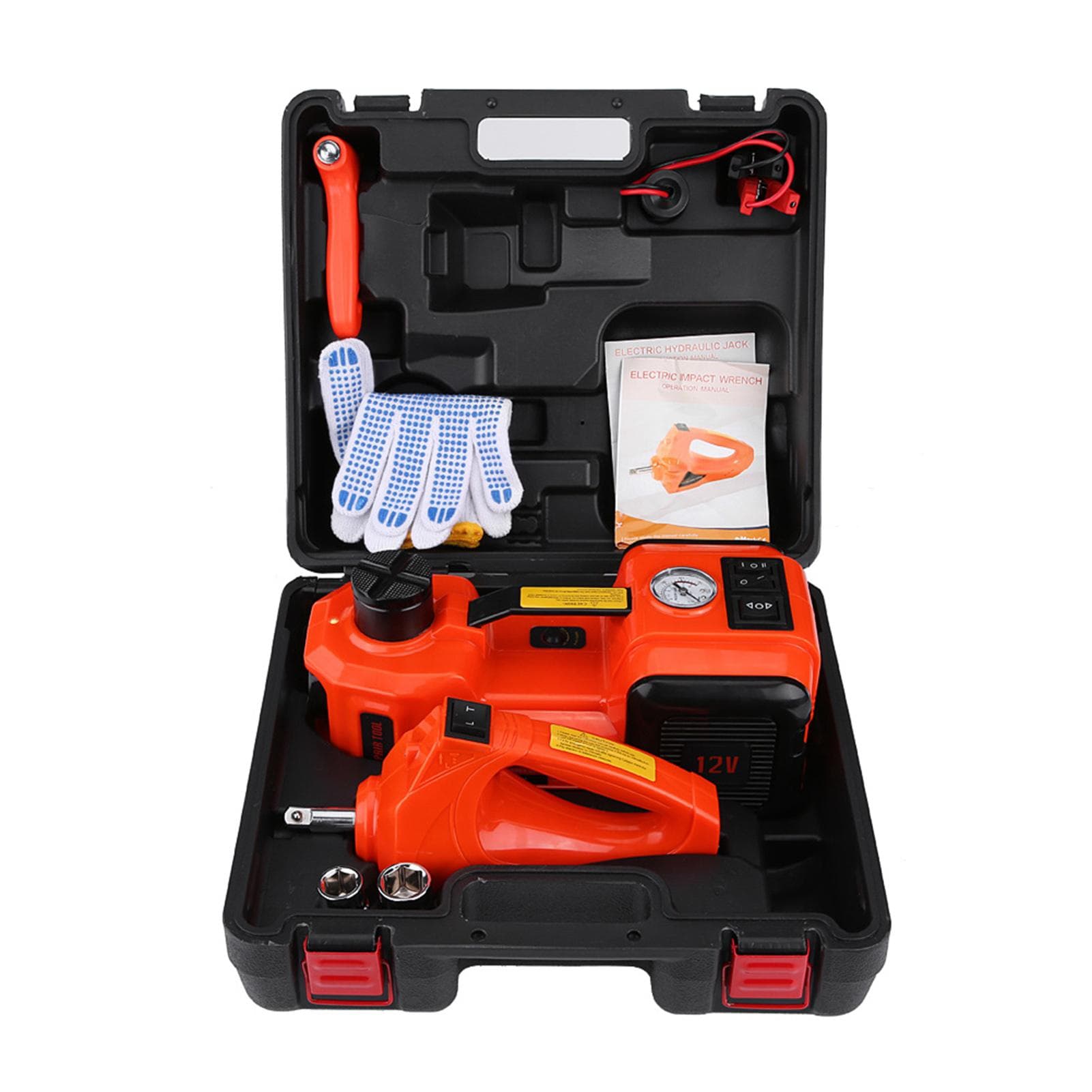 5Ton 12V DC Automotive Car Electric Floor Jack Lift Garage and Emergency Equipment white