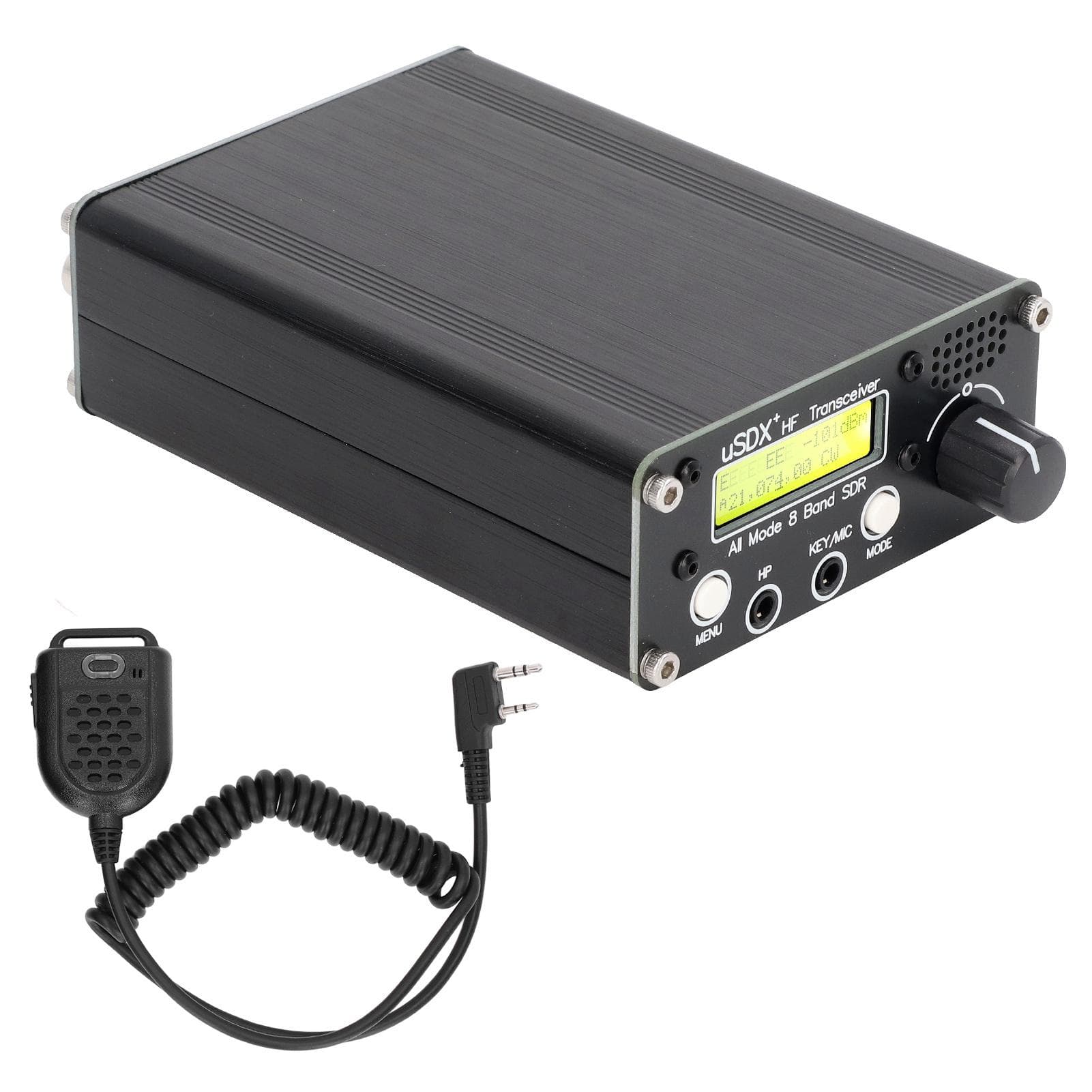 8 Band Radio Transceiver LCD SDR Full Mode HF SSB QRP Transceiver with BNC Antenna Connector No