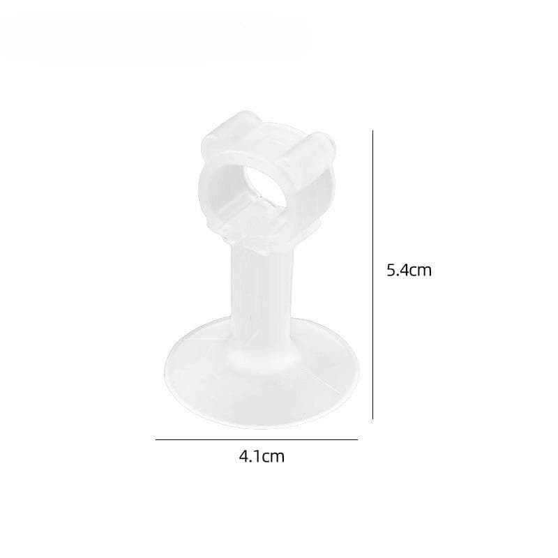 Silent Door Stopper for Bathroom - No Drilling Installation, Silicone Bumper Door Stop to Prevent Door Handle from Hitting Wall, Noise-Reducing clear
