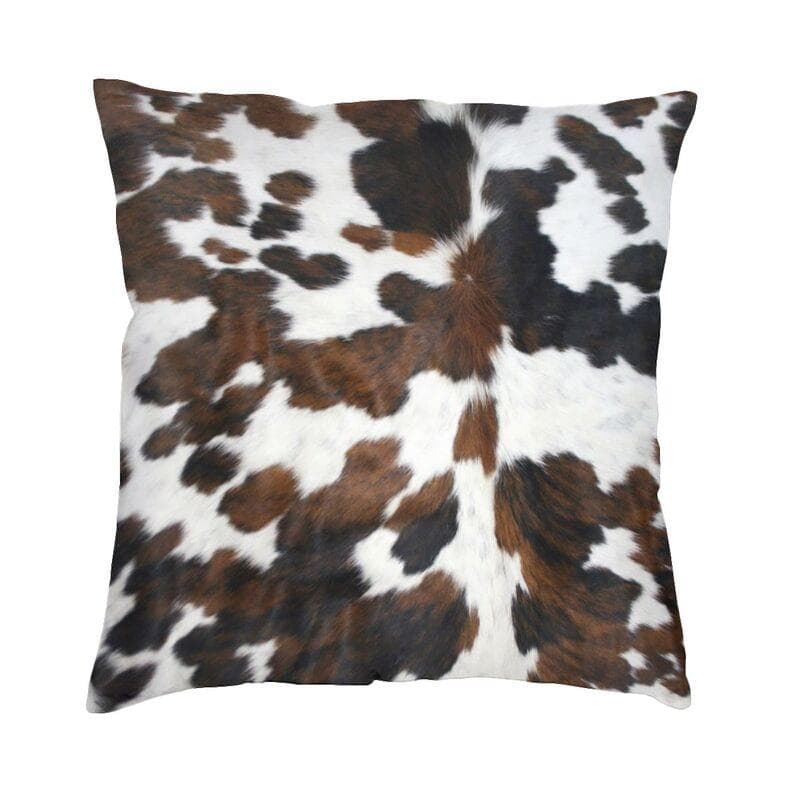 Scottish Highland Cow Cowhide Texture Pillow Living Room Decoration Kawaii Animal Hide Leather Cushion Printing Pillowcase 40x40cm 16x16in