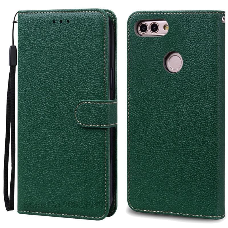 Honor 9 Lite Case for Huawei Honor 9 Lite Case Leather Wallet Flip fundas Phone Case For Honor 9 Lite Cover Honor 9lite Case For Honor 9 Lite dark green