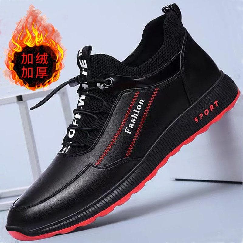 Autumn Casual Shoes New Korean Version Breathable Men's Sports Shoes Waterproof Leather Shoes All-match Comfortable Trendy Shoes Men's Shoes 44