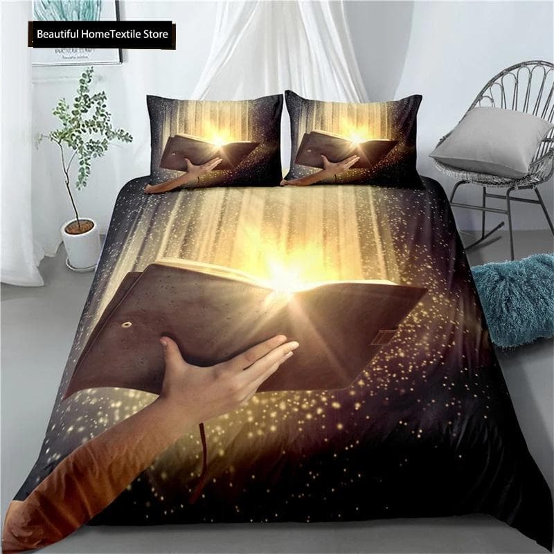 3D Jesus Christ Duvet Cover Set Soft Microfiber Bedding Set Cross Comforter Cover Queen King Size Bedclothes With Pillowcase Set 70x133cm 2pcs