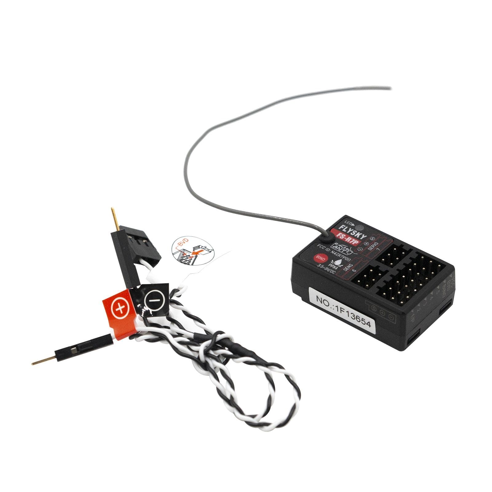 FLYSKY R7P 7CH Receiver 2.4G Protocol ANT 3.5-9V/DC Receiver for FS-G7P RC Car Boat Remote receiver black