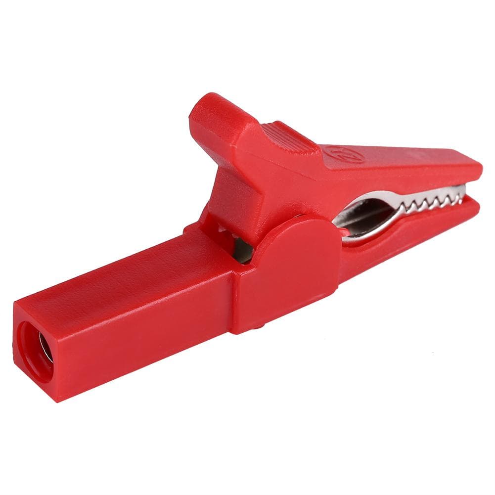 Full Insulated 55mm Crocodile Clip Test Vehicle Battery Cable Wire Clamp (Red) red