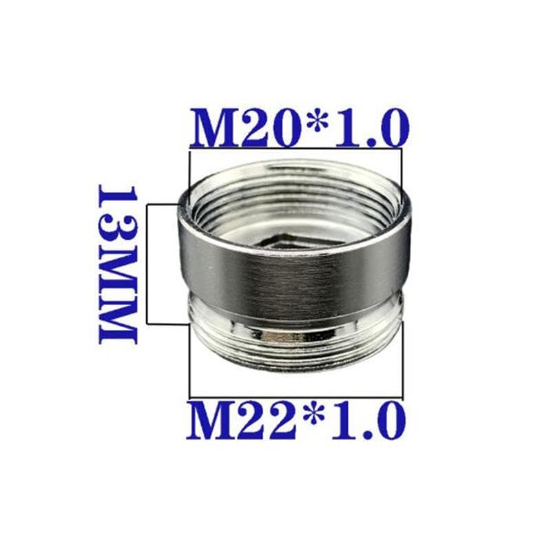 Stainless Steel M22 To M20 Thread Connector Faucet Joints Water Tap Adapter Female M20