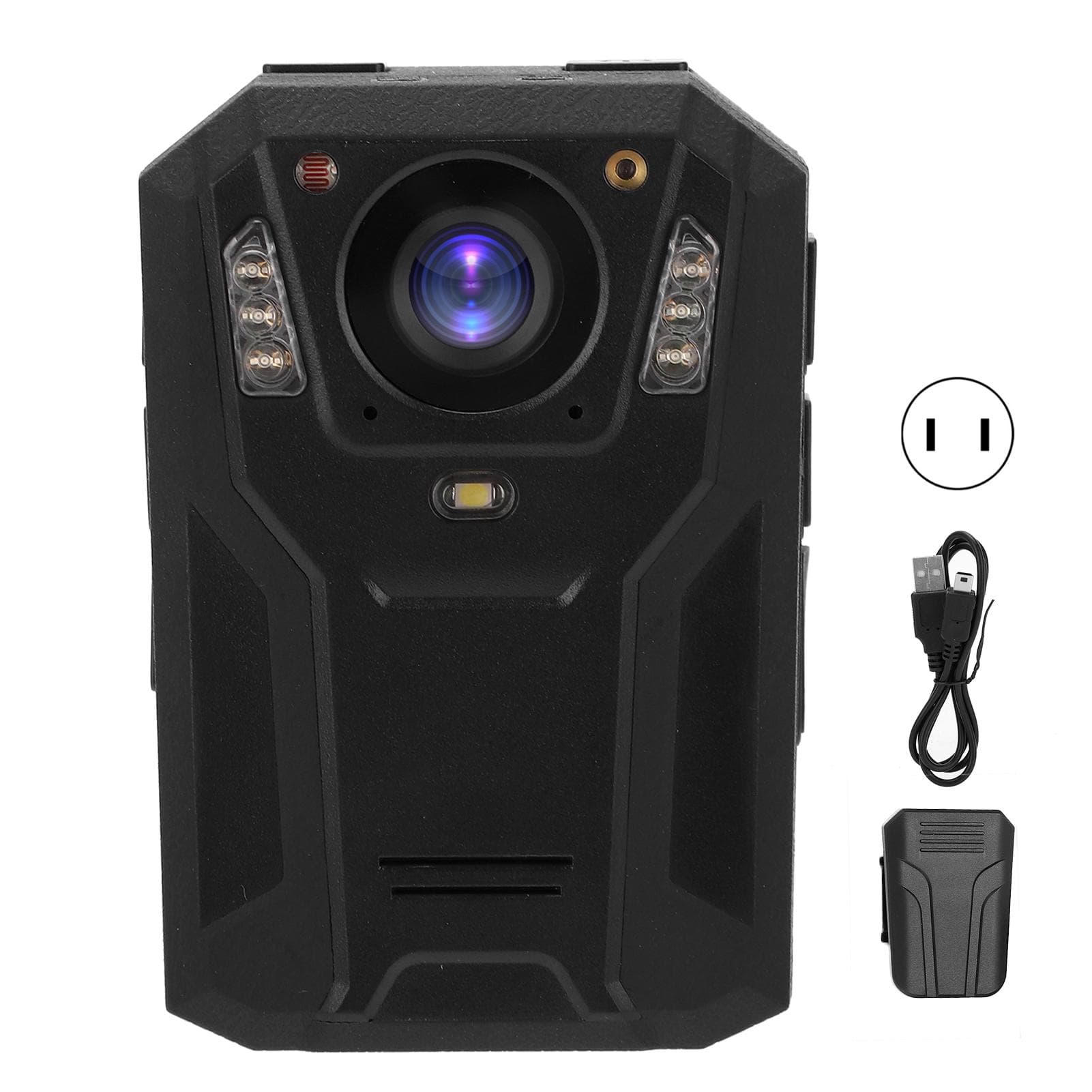 2in Pocket Body Camera 1296P TFT Night Vision IP67 with LED Flashlight for OnSite Law Enforcement