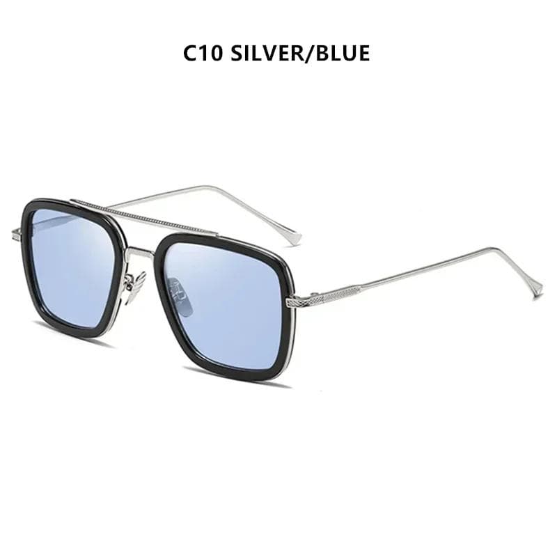 Designer Iron Man Tony Stark Fishing Sunglasses Men Square Outdoor Sport Driving Sun Glasses Spider Eyewear