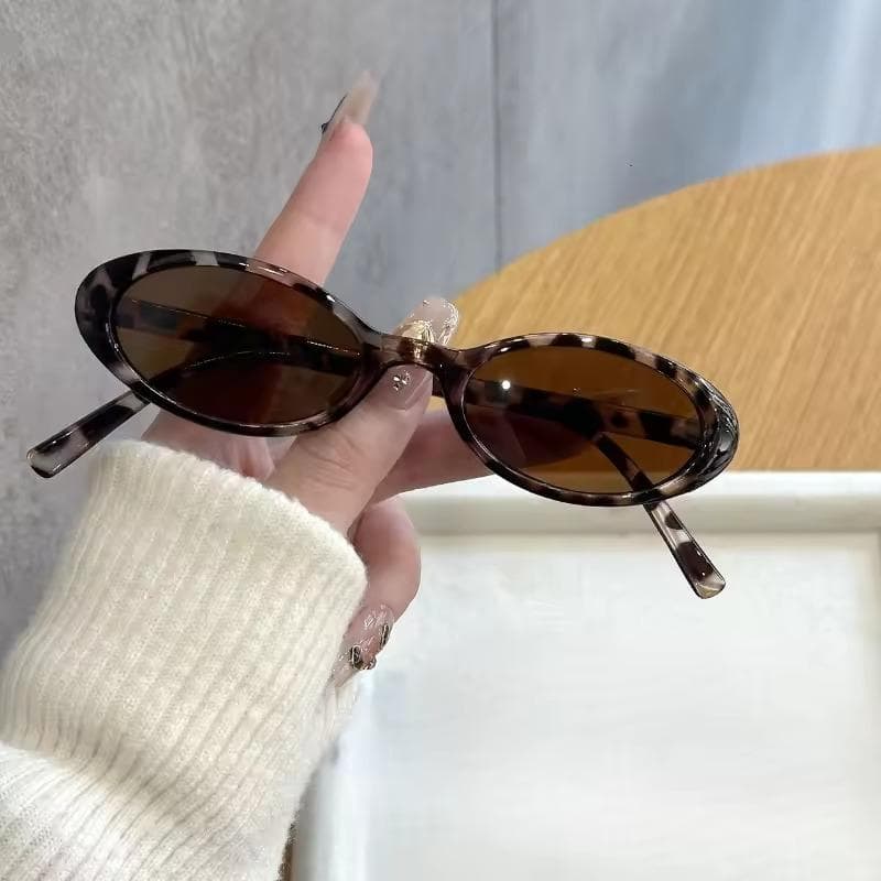 Vintage Oval Sunglasses Luxury Brand Designer Small Retro Fashionable Unisex Sun Glasses Men Women Eyewear