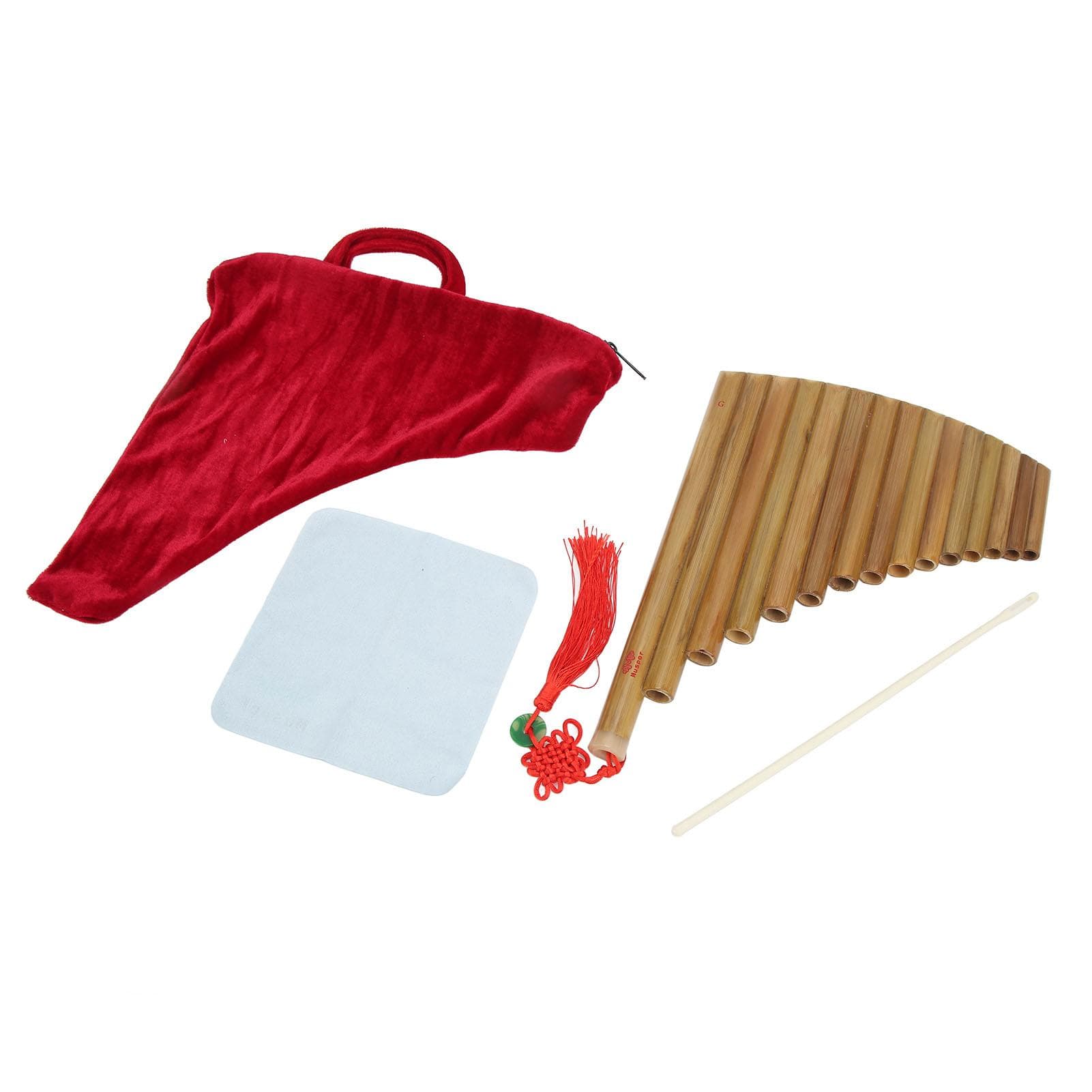 Pan Flute 15 Pipes G Key Chinese Traditional Musical Instrument Panpipes Woodwind InstrumentRight