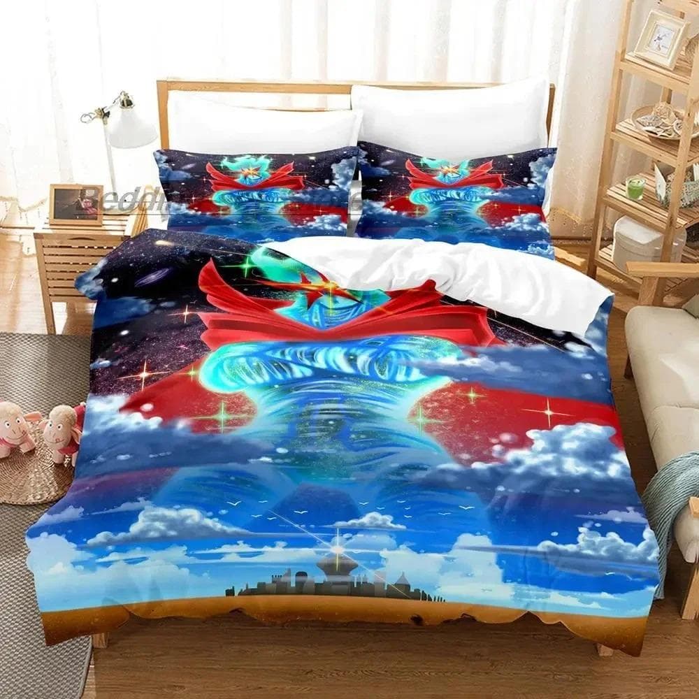 Tengen Toppa Gurren Lagann Bedding Sets,Girls bed supplies set duvet cover bed comforter set bedding set 135X200cm-2pcs